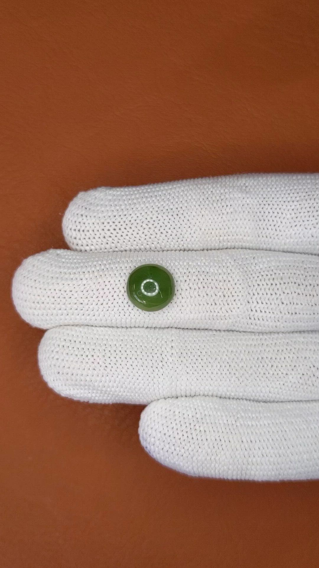 3.59 Ct. Green Cabochon Jade from Burma (Myanmar) Size Video