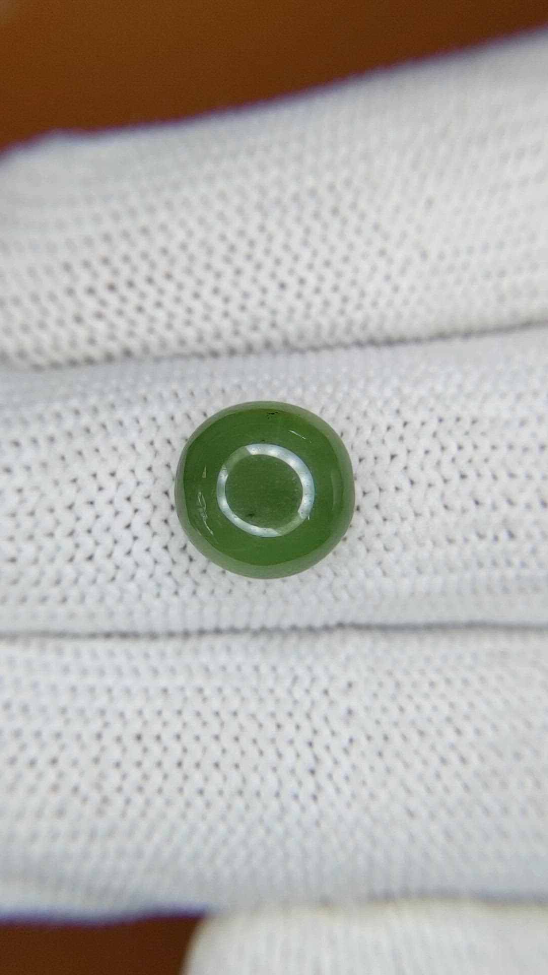 3.59 Ct. Green Cabochon Jade from Burma (Myanmar) Size Video