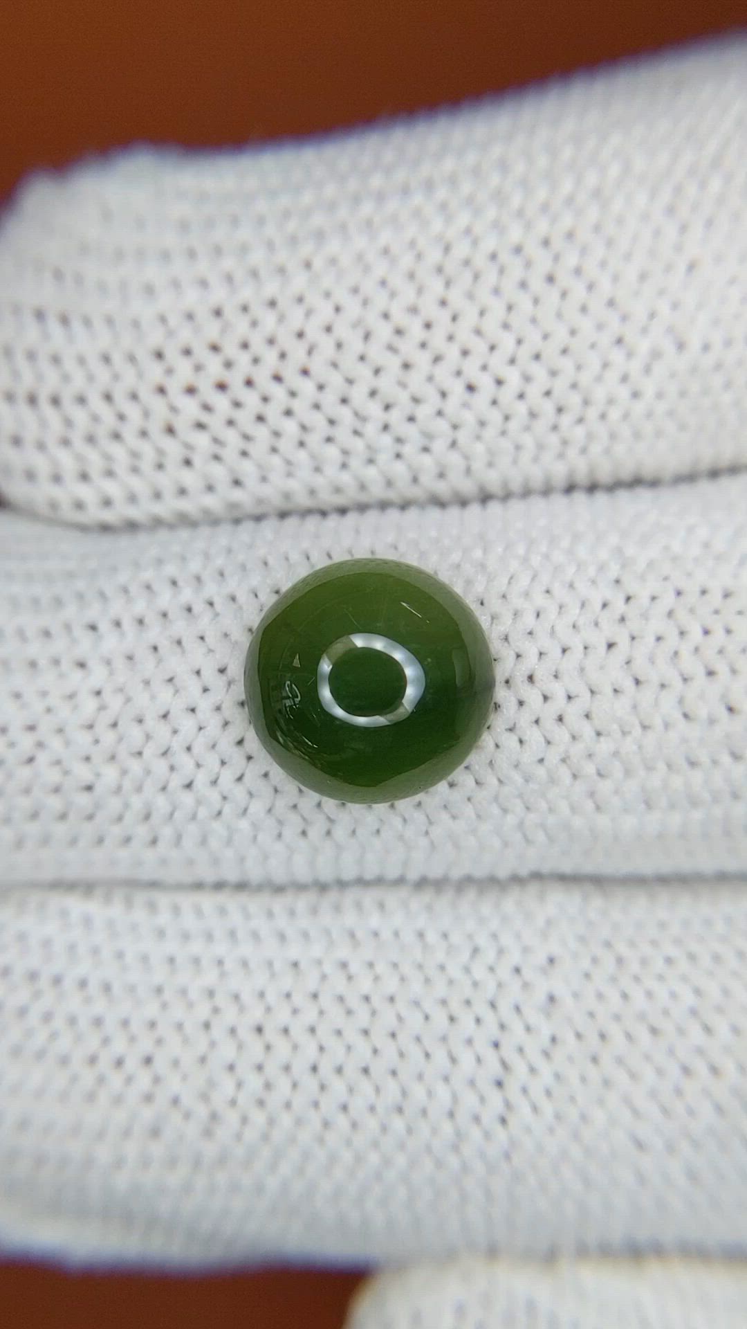 3.39 Ct. Green Cabochon Jade from Burma (Myanmar) Size Video