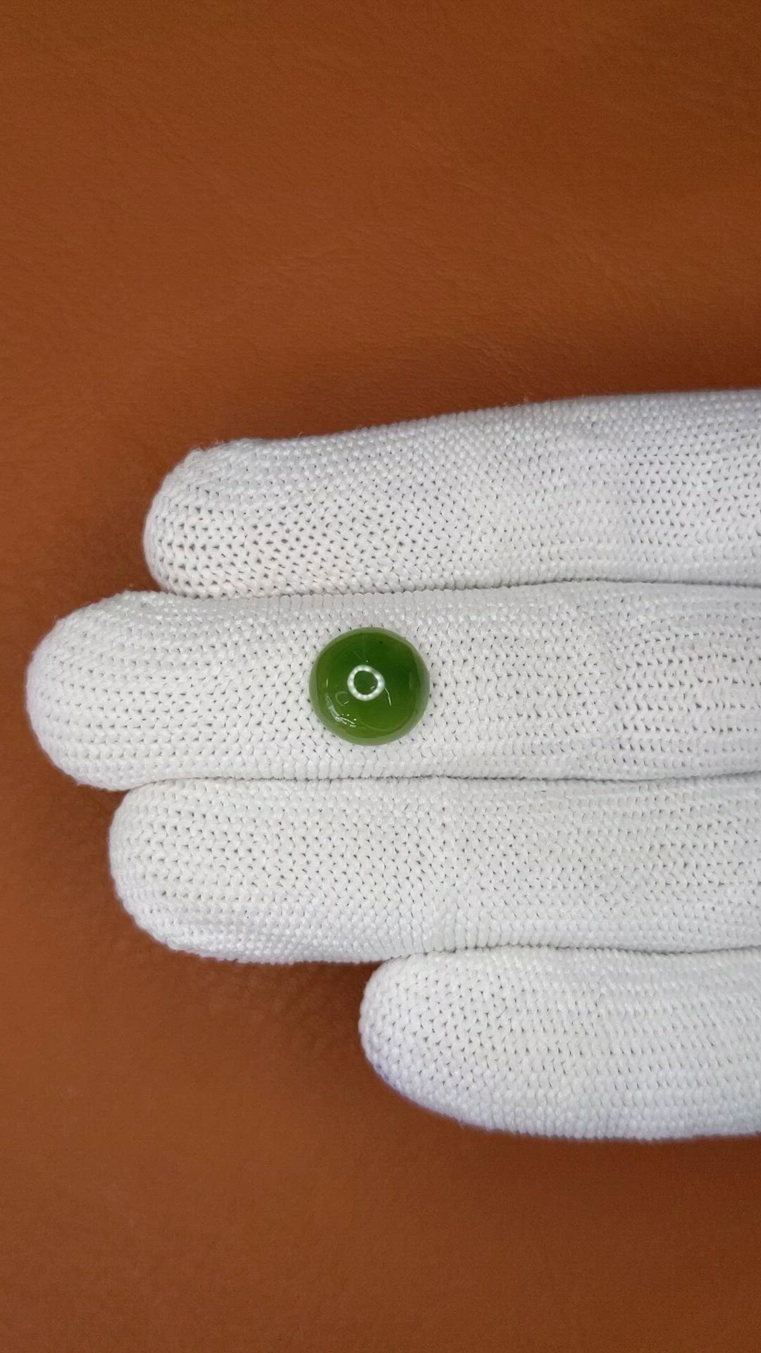 3.53 Ct. Green Cabochon Jade from Burma (Myanmar) Size Video