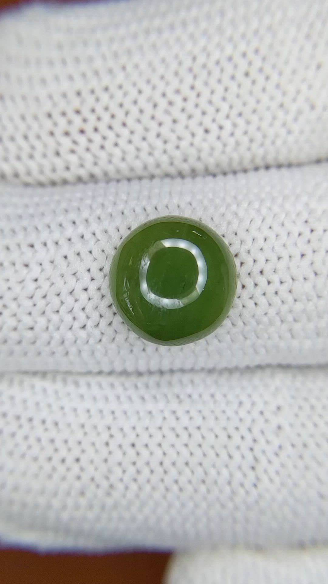 3.63 Ct. Green Cabochon Jade from Burma (Myanmar) Size Video
