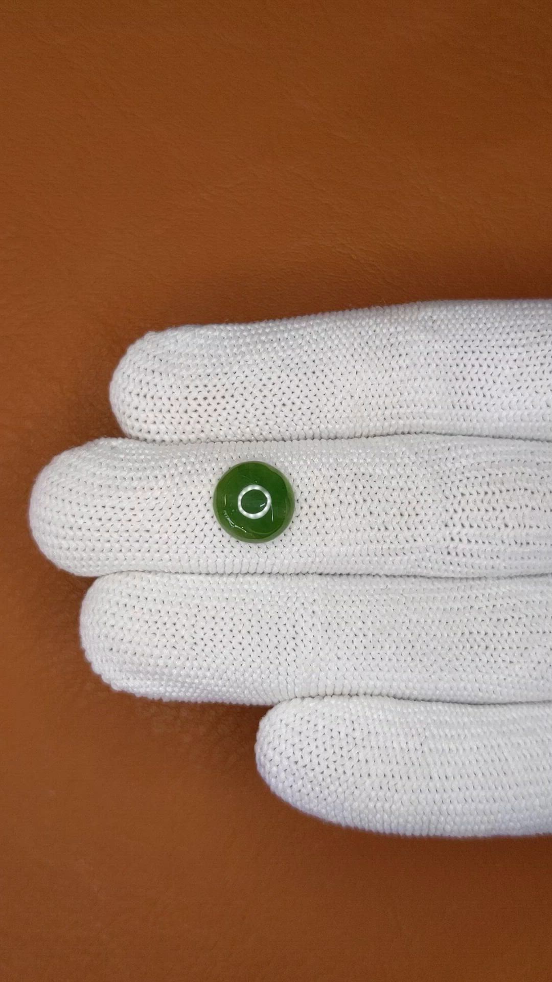 2.89 Ct. Green Cabochon Jade from Burma (Myanmar) Size Video