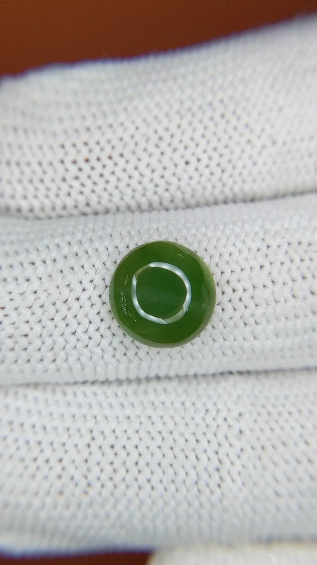 2.89 Ct. Green Cabochon Jade from Burma (Myanmar) Size Video