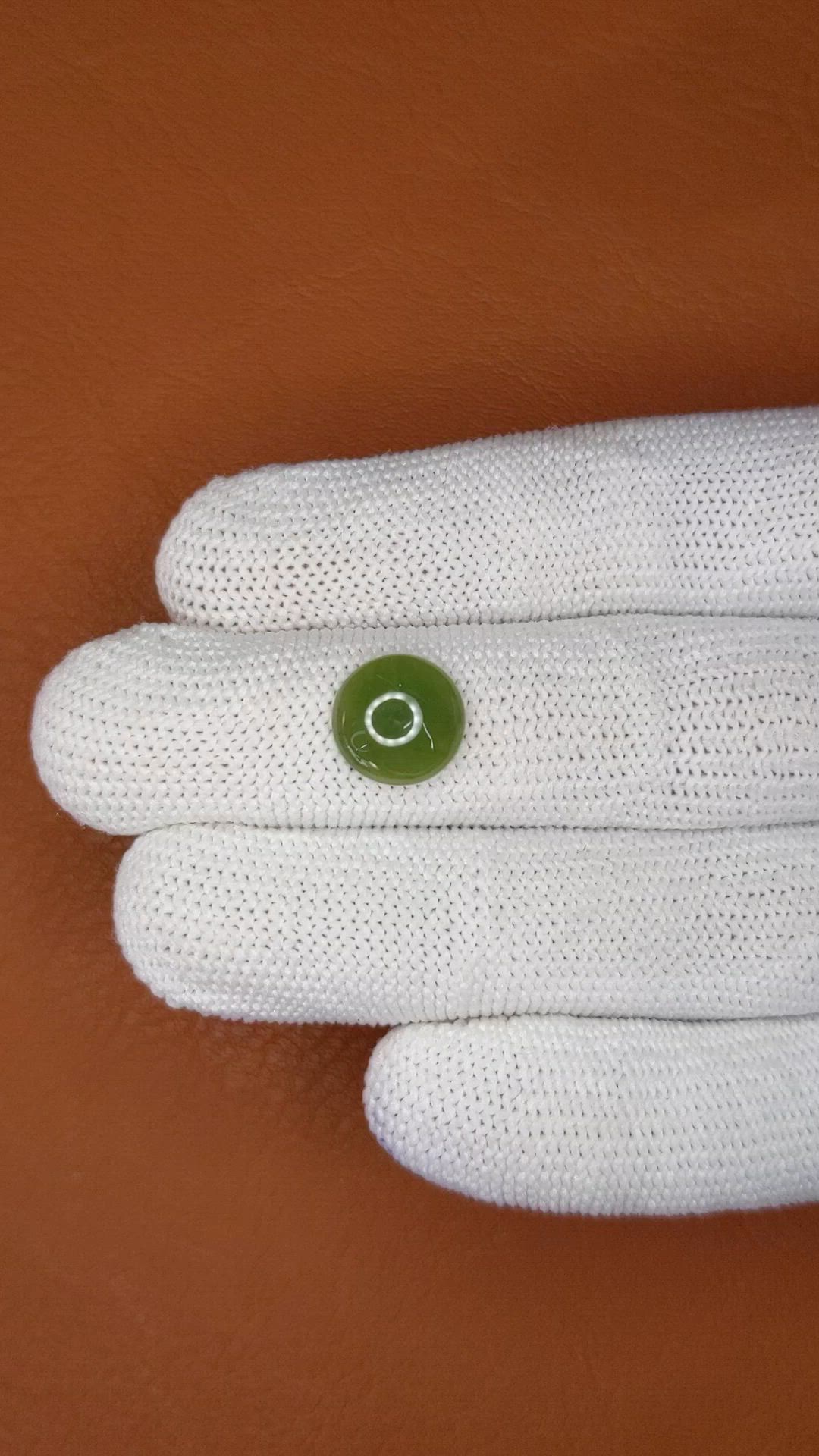 2.92 Ct. Green Cabochon Jade from Burma (Myanmar) Size Video