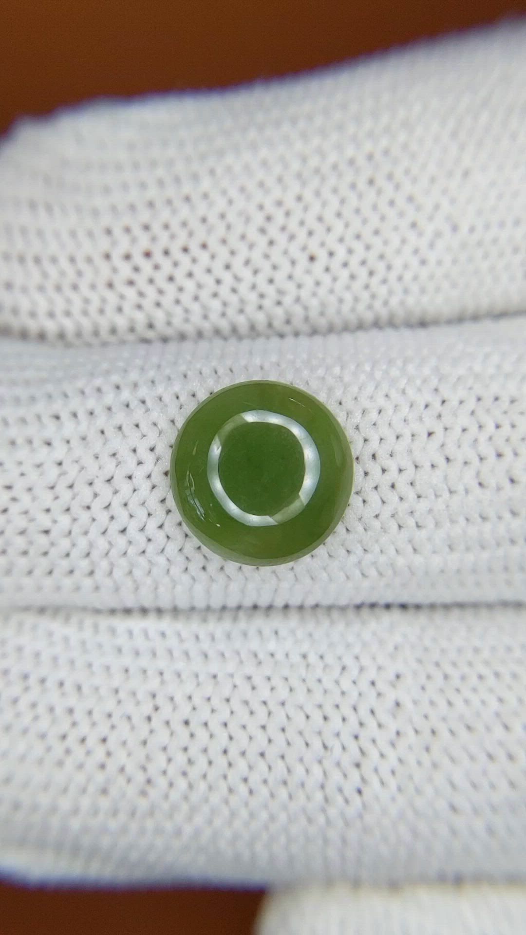 2.92 Ct. Green Cabochon Jade from Burma (Myanmar) Size Video