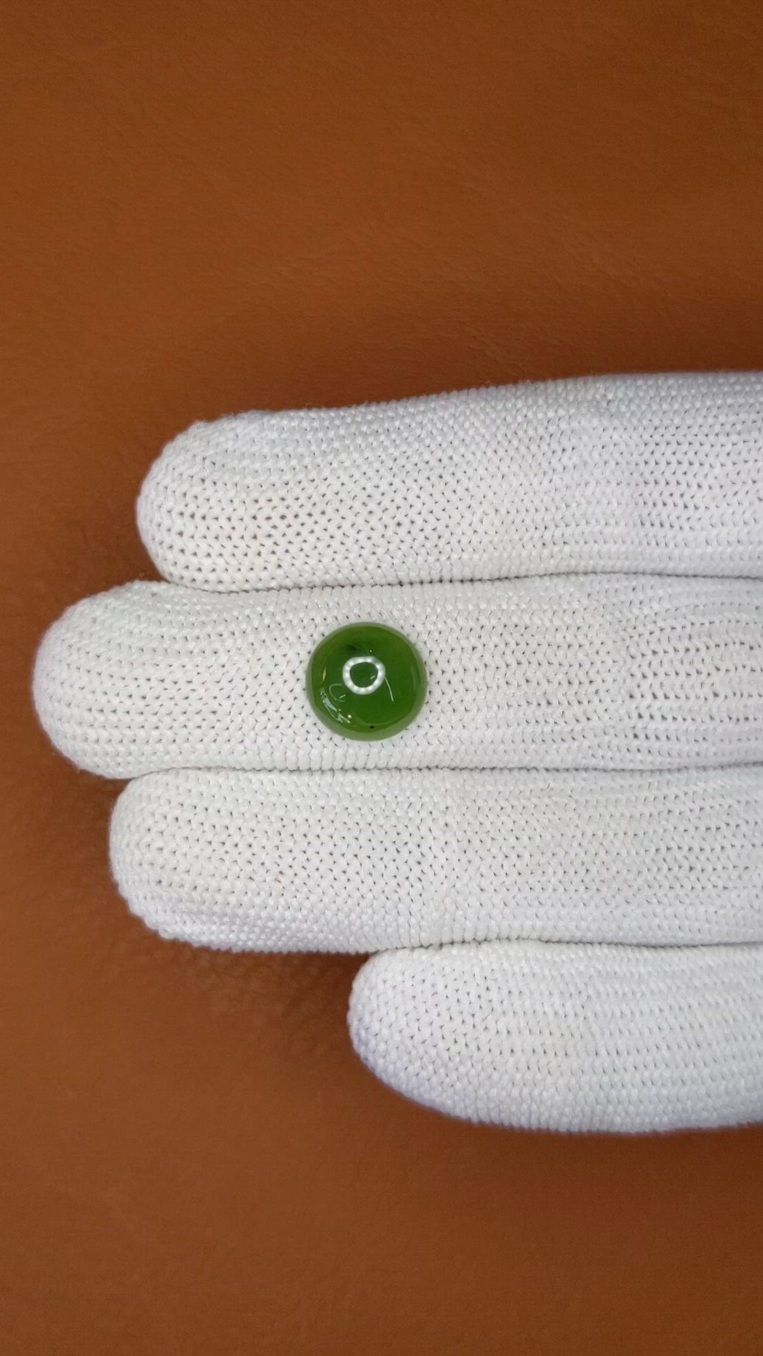 3.12 Ct. Green Cabochon Jade from Burma (Myanmar) Size Video