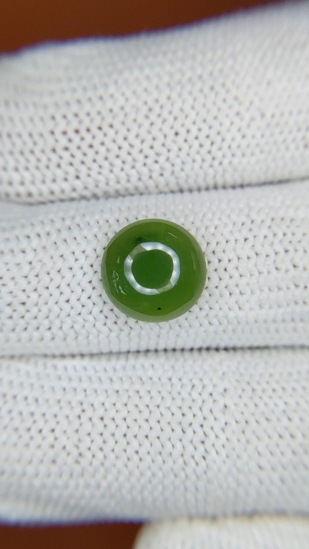 3.12 Ct. Green Cabochon Jade from Burma (Myanmar) Size Video