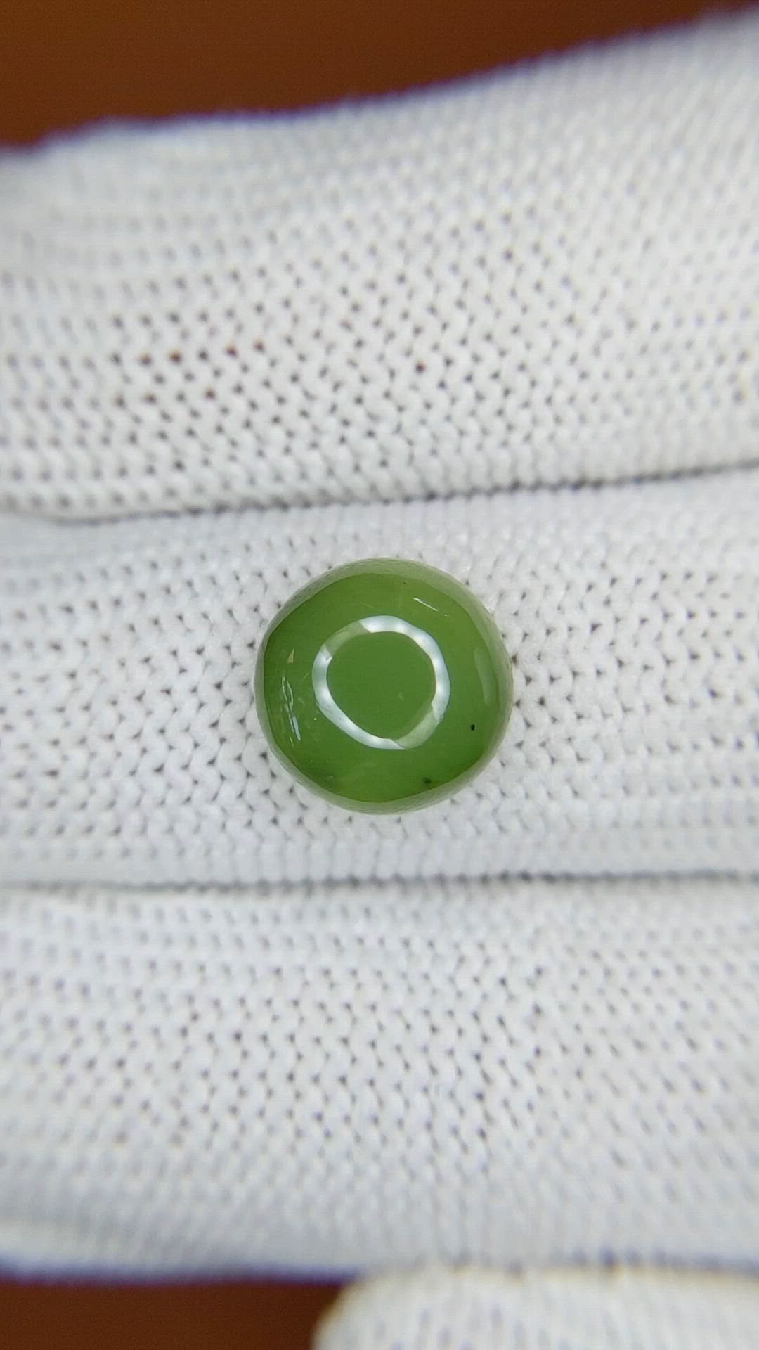 3.98 Ct. Green Cabochon Jade from Burma (Myanmar) Size Video