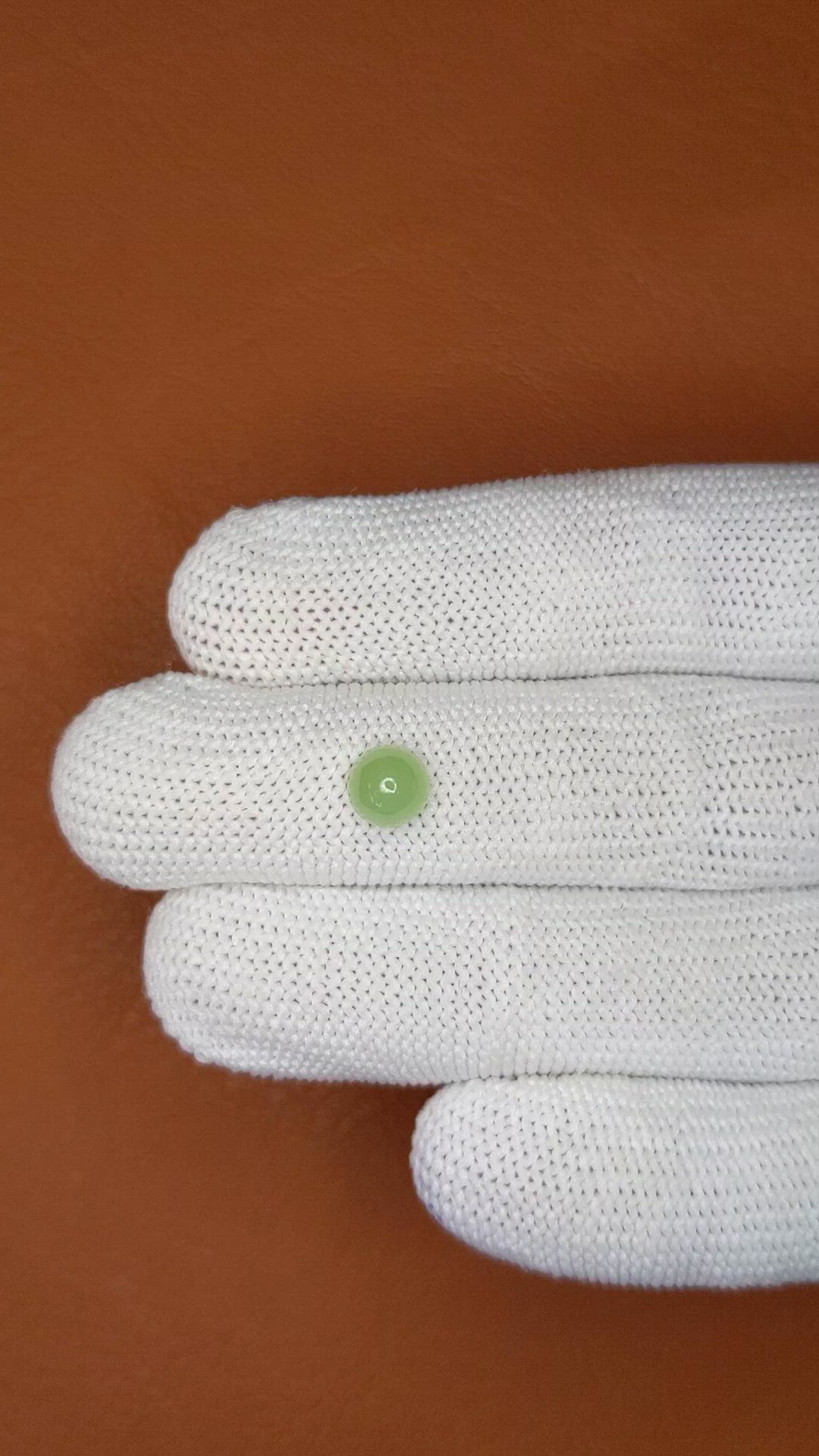 1.39 Ct. Green Cabochon Jade from Burma (Myanmar) Size Video