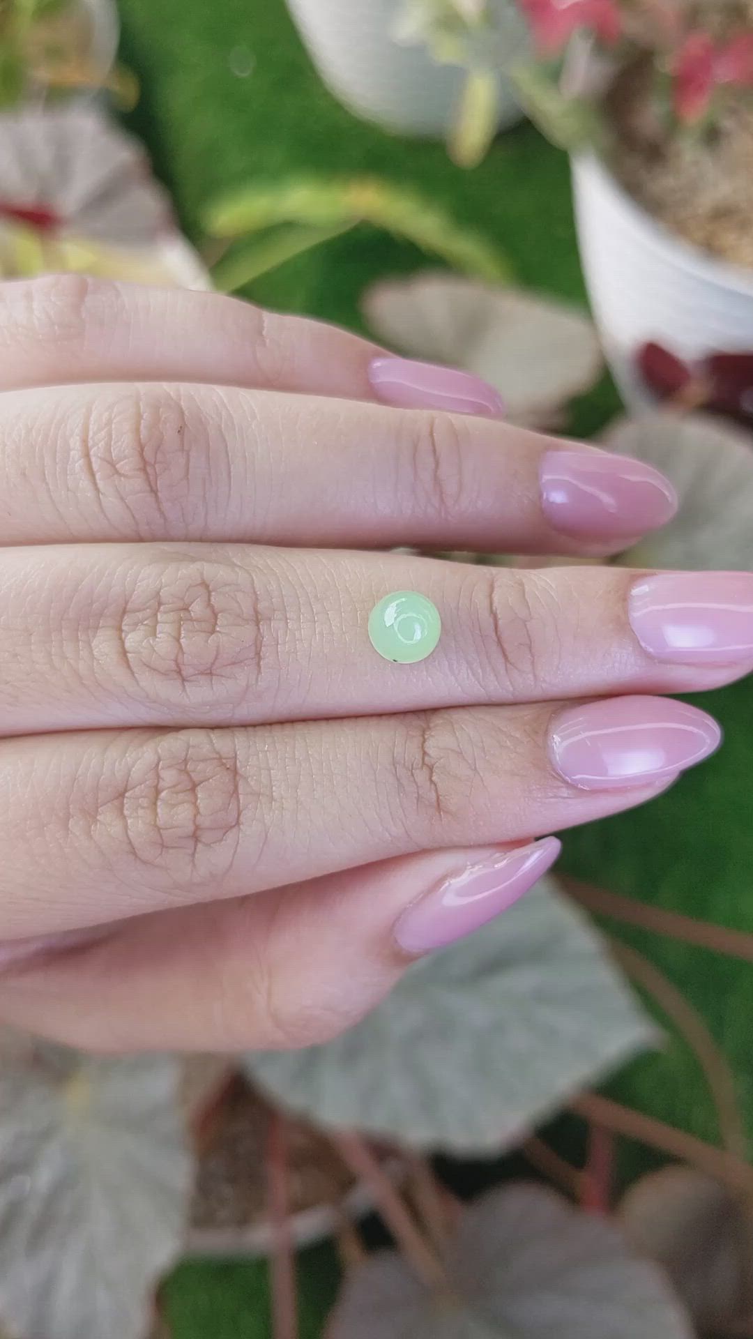 1.39 Ct. Green Cabochon Jade from Burma (Myanmar) Size Video