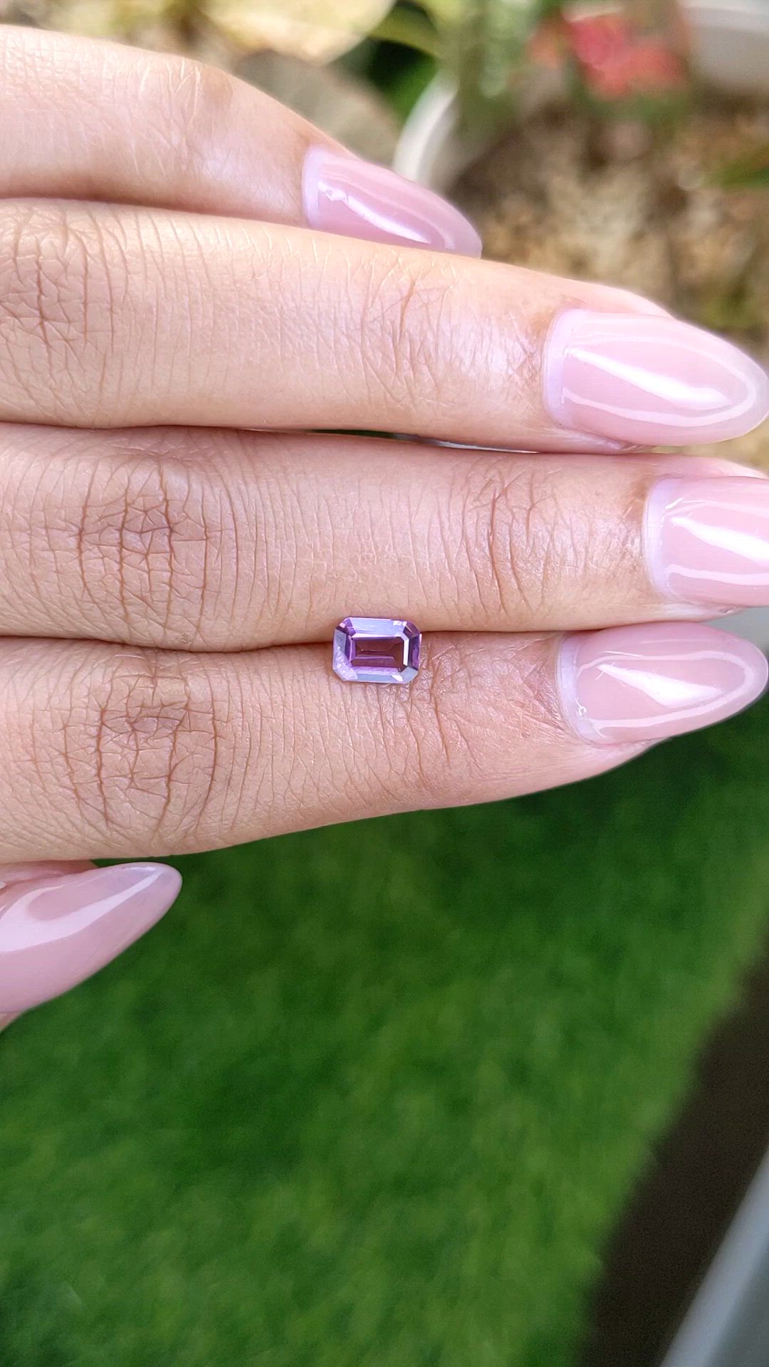 0.72 Ct. Pinkish Purple Spinel from Ceylon (Sri Lanka) Size Video