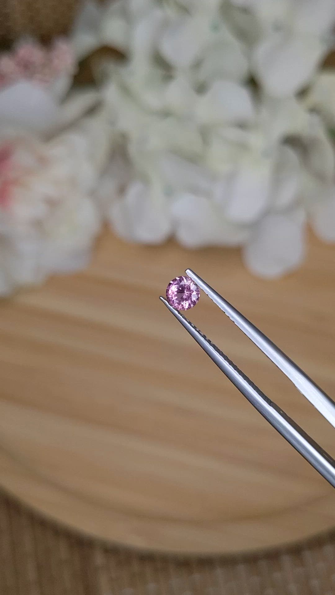 0.42 Ct. Purplish Pink Spinel from Ceylon (Sri Lanka) Size Video