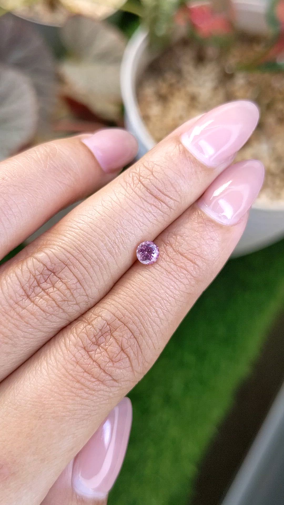 0.42 Ct. Purplish Pink Spinel from Ceylon (Sri Lanka) Size Video