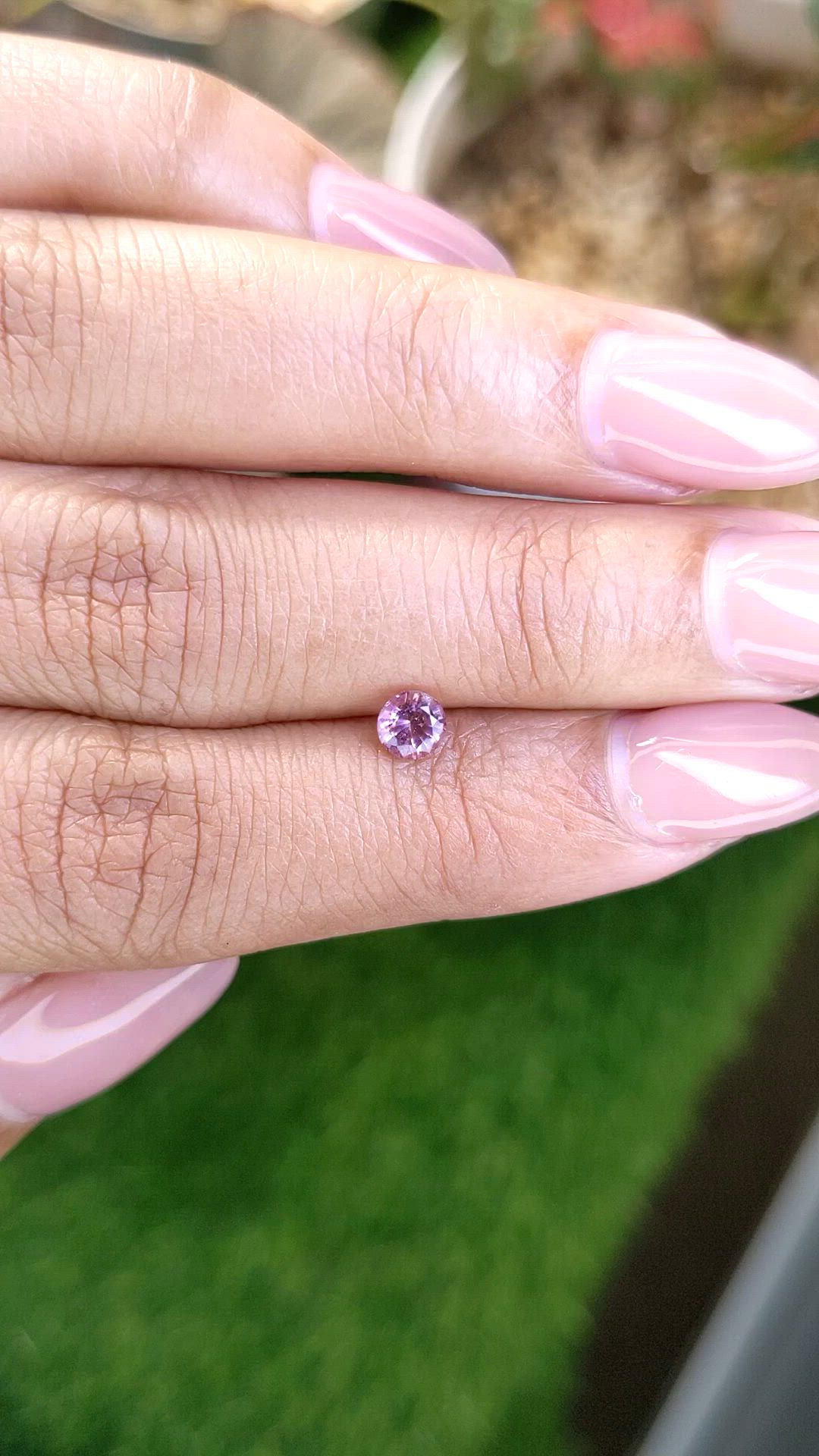 0.42 Ct. Purplish Pink Spinel from Ceylon (Sri Lanka) Size Video