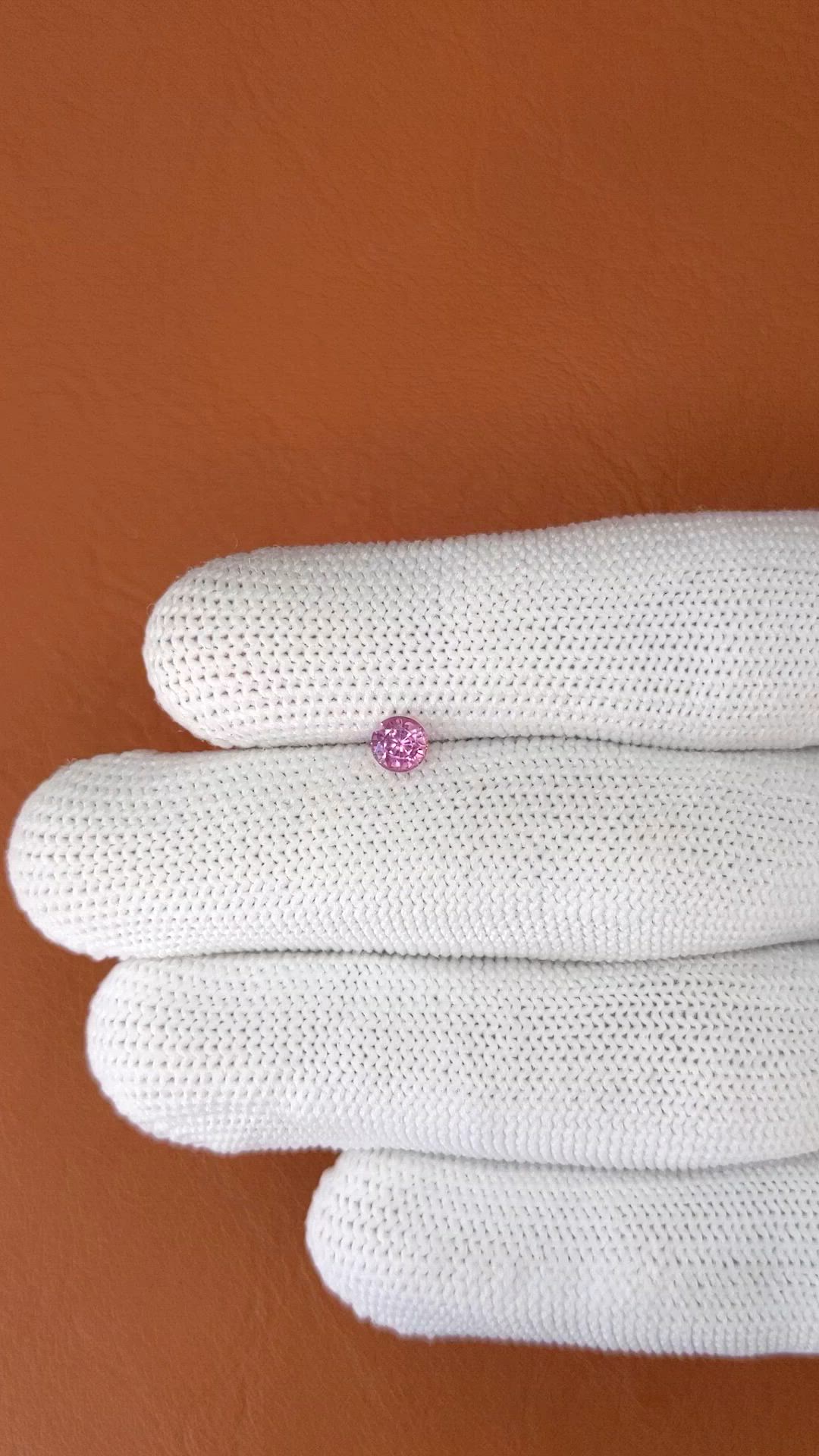 0.42 Ct. Purplish Pink Spinel from Ceylon (Sri Lanka) Size Video