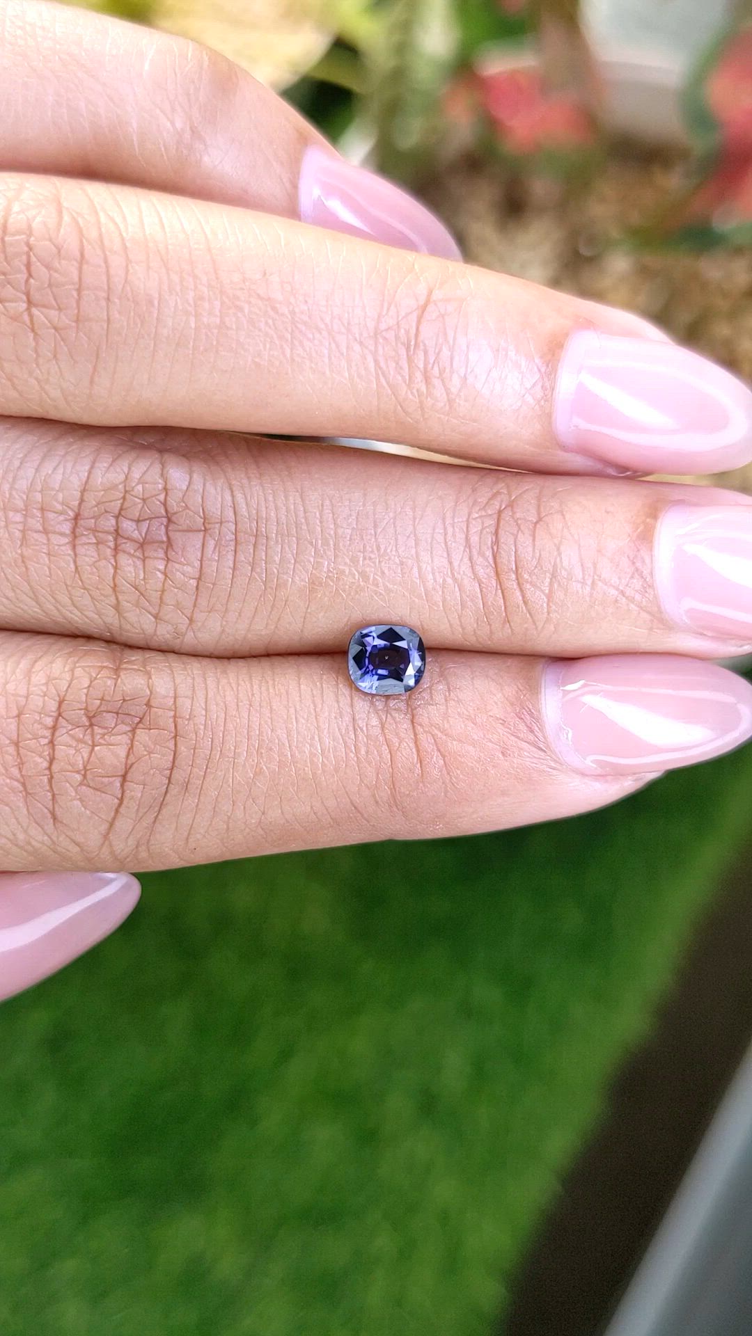 0.65 Ct. Bluish Purple Spinel from Ceylon (Sri Lanka) Size Video