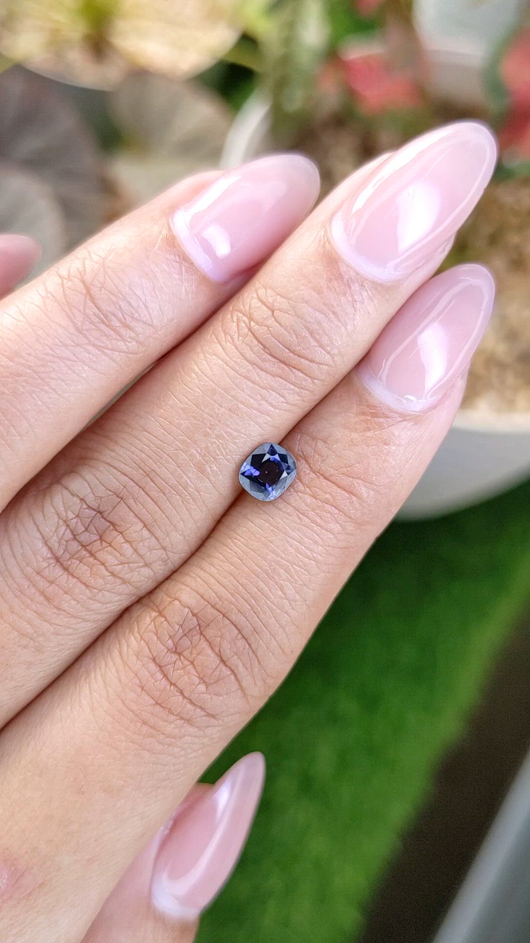 0.65 Ct. Bluish Purple Spinel from Ceylon (Sri Lanka) Size Video