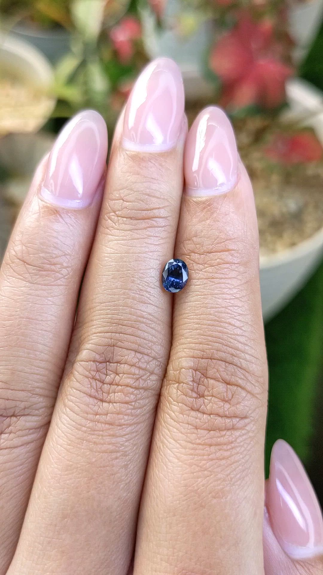 0.60 Ct. Greyish Blue Spinel from Ceylon (Sri Lanka) Size Video