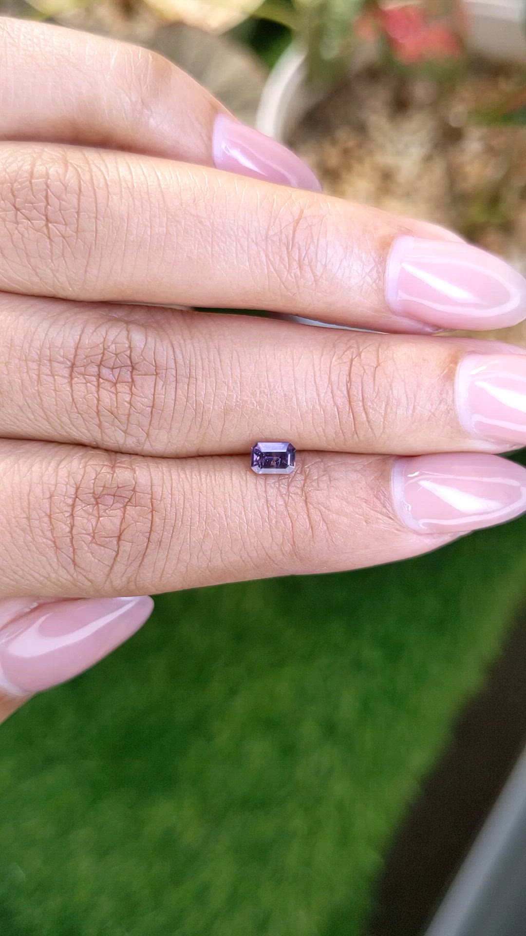 0.44 Ct. Pinkish Purple Spinel from Ceylon (Sri Lanka) Size Video