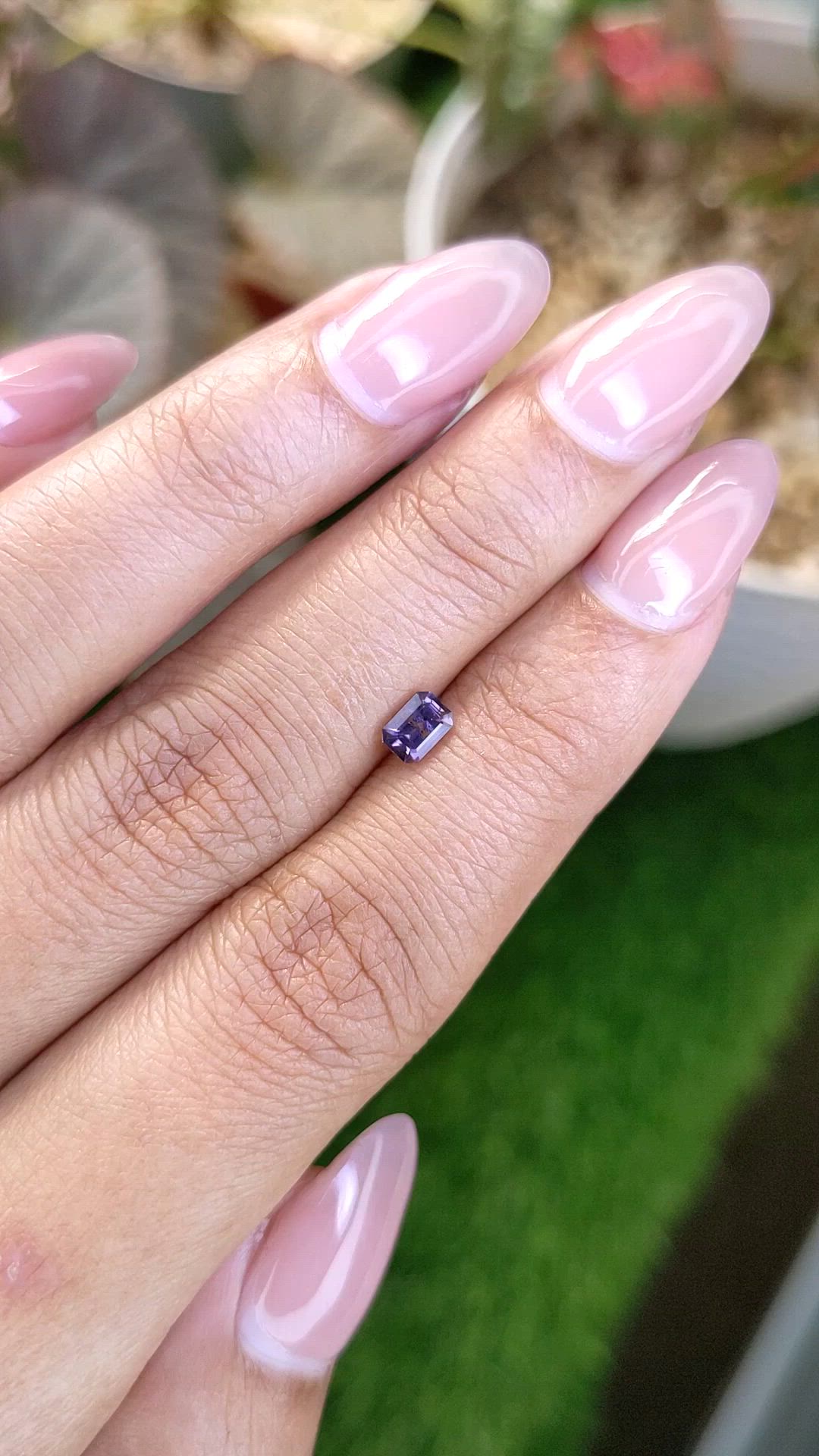 0.44 Ct. Pinkish Purple Spinel from Ceylon (Sri Lanka) Size Video