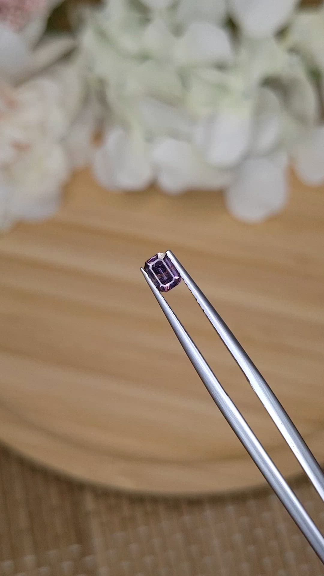 0.44 Ct. Pinkish Purple Spinel from Ceylon (Sri Lanka) Size Video