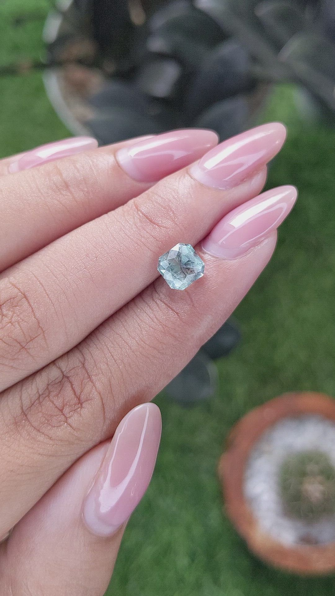 1.33 Ct. Blue Aquamarine from Tanzania Size Video