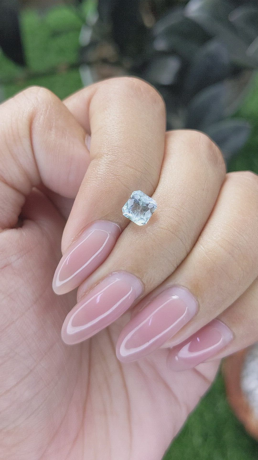1.00 Ct. Blue Aquamarine from Tanzania Size Video