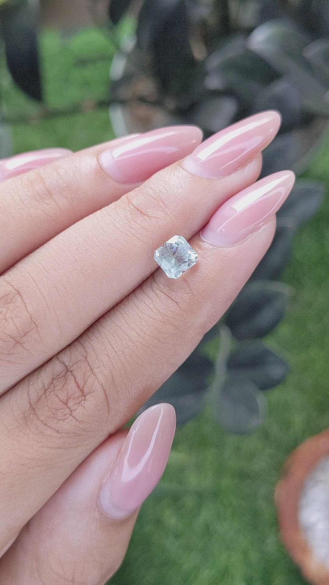 1.00 Ct. Blue Aquamarine from Tanzania Size Video