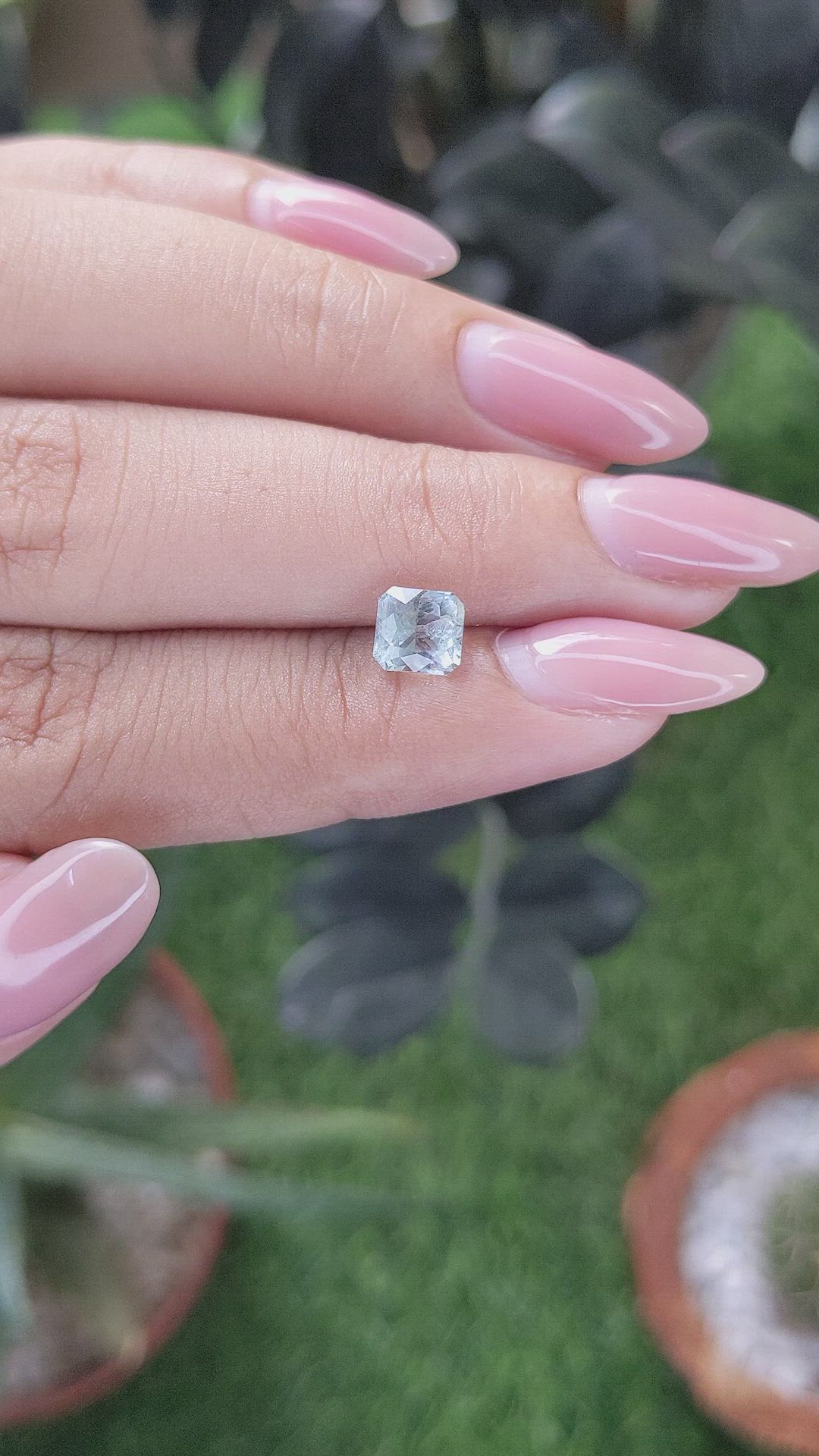 1.00 Ct. Blue Aquamarine from Tanzania Size Video