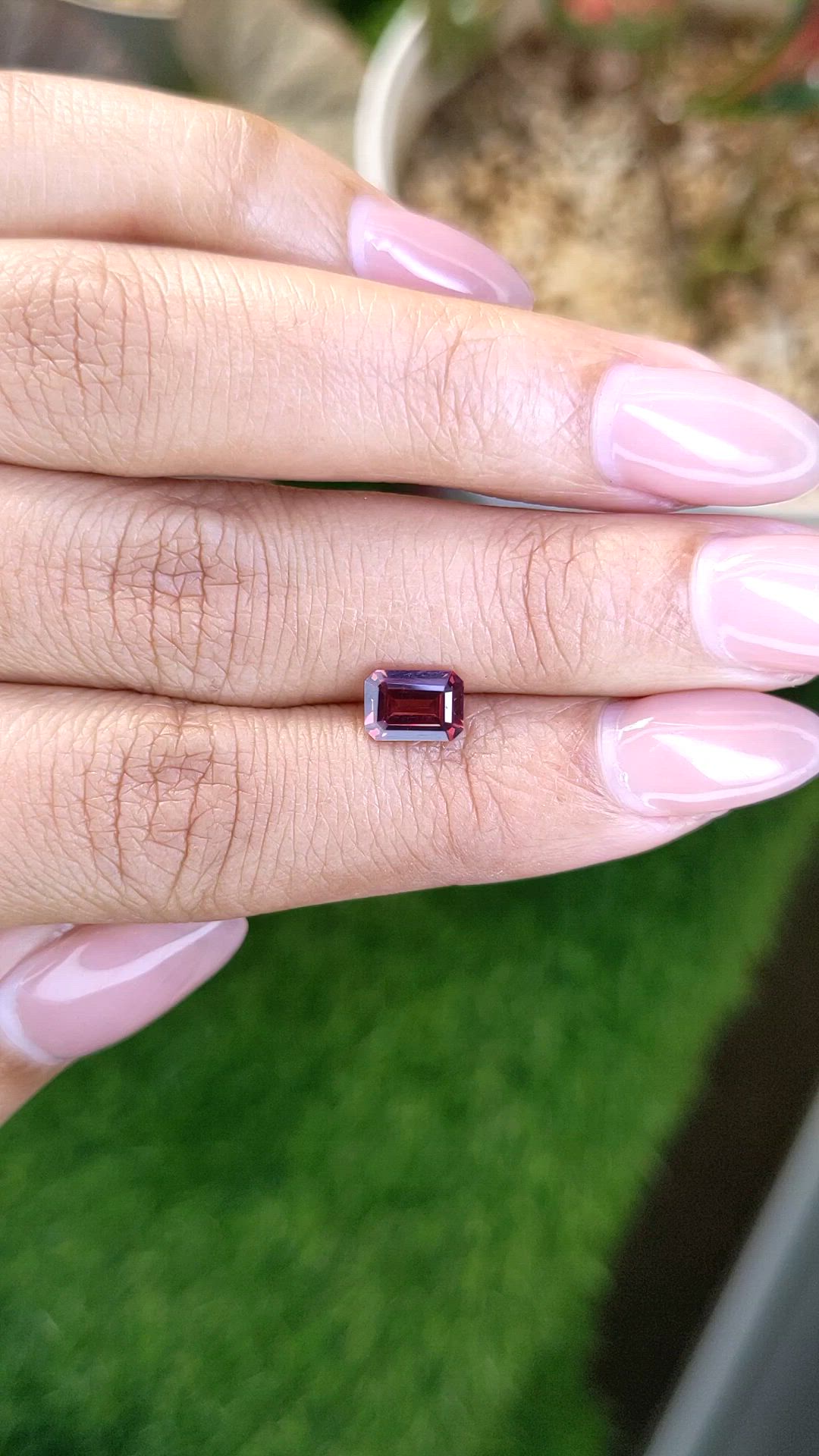 1.14 Ct. Purplish Pink Rhodolite Garnet from Ceylon (Sri Lanka) Size Video