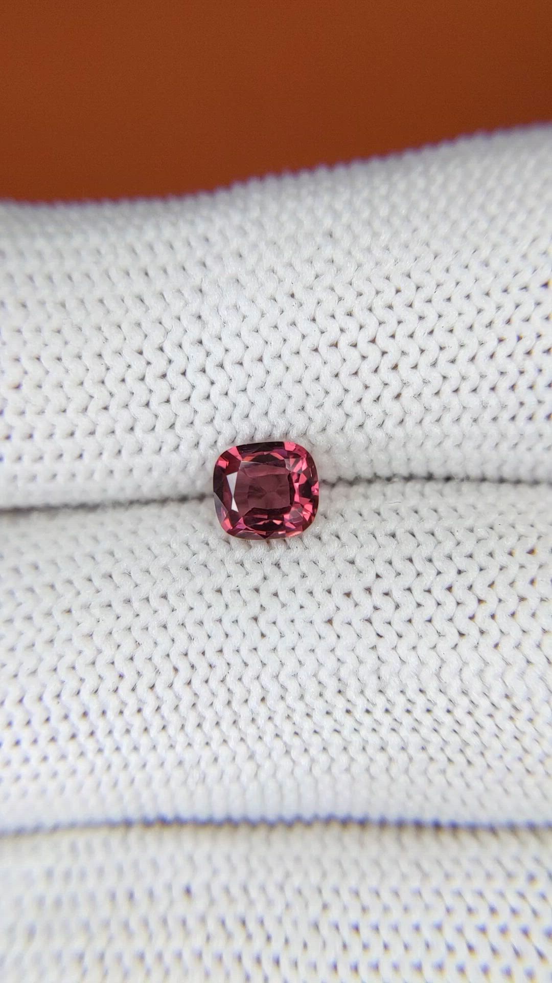 0.69 Ct. Purplish Pink Rhodolite Garnet from Ceylon (Sri Lanka) Size Video