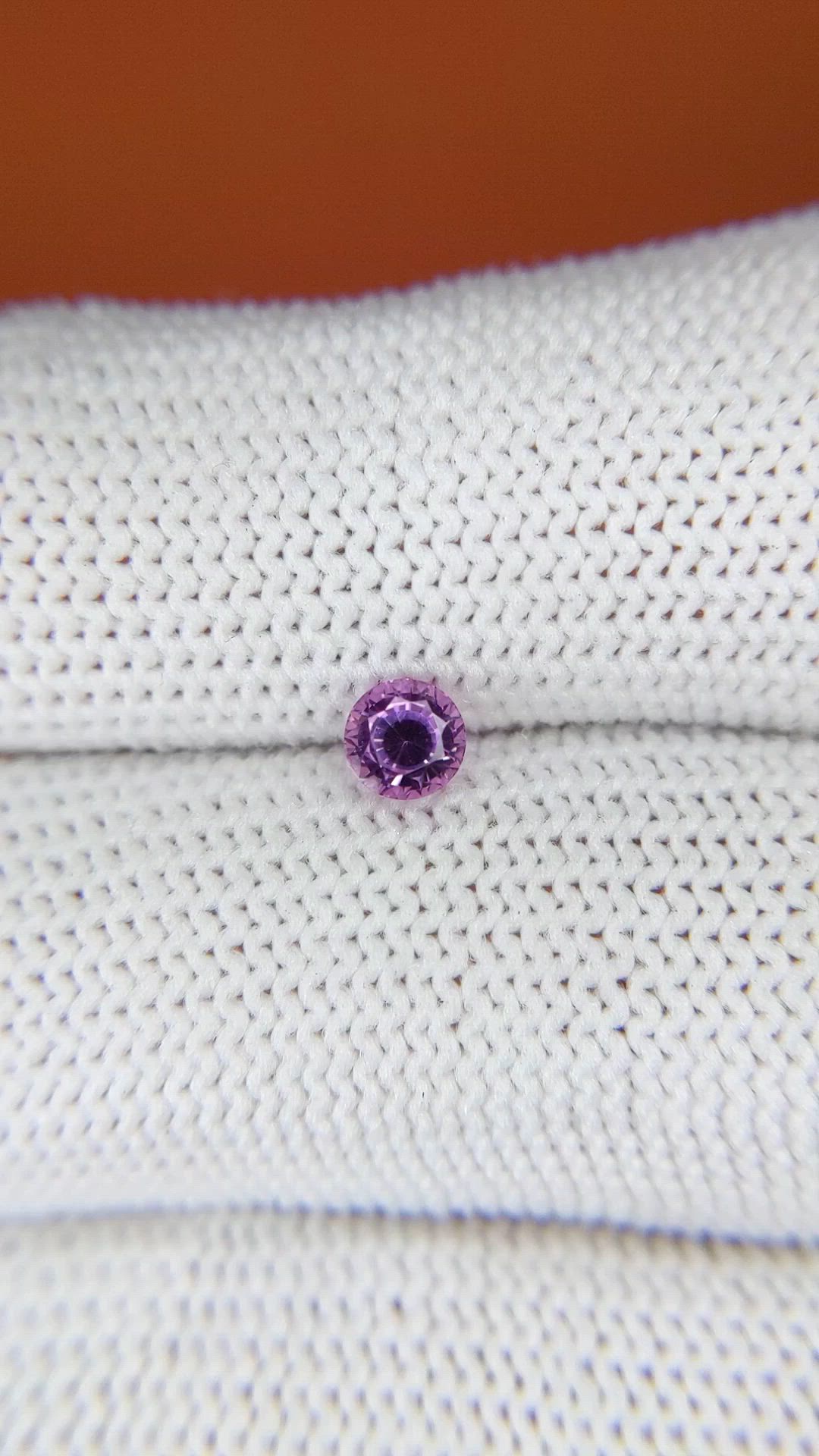 0.49 Ct. Purplish Pink Rhodolite Garnet from Ceylon (Sri Lanka) Size Video