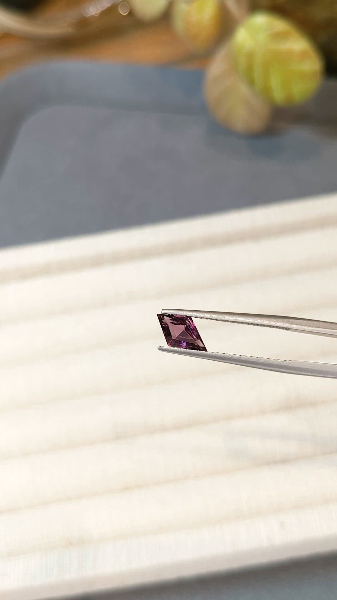 0.86 Ct. Pinkish Purple Spinel from Burma (Myanmar) Size Video