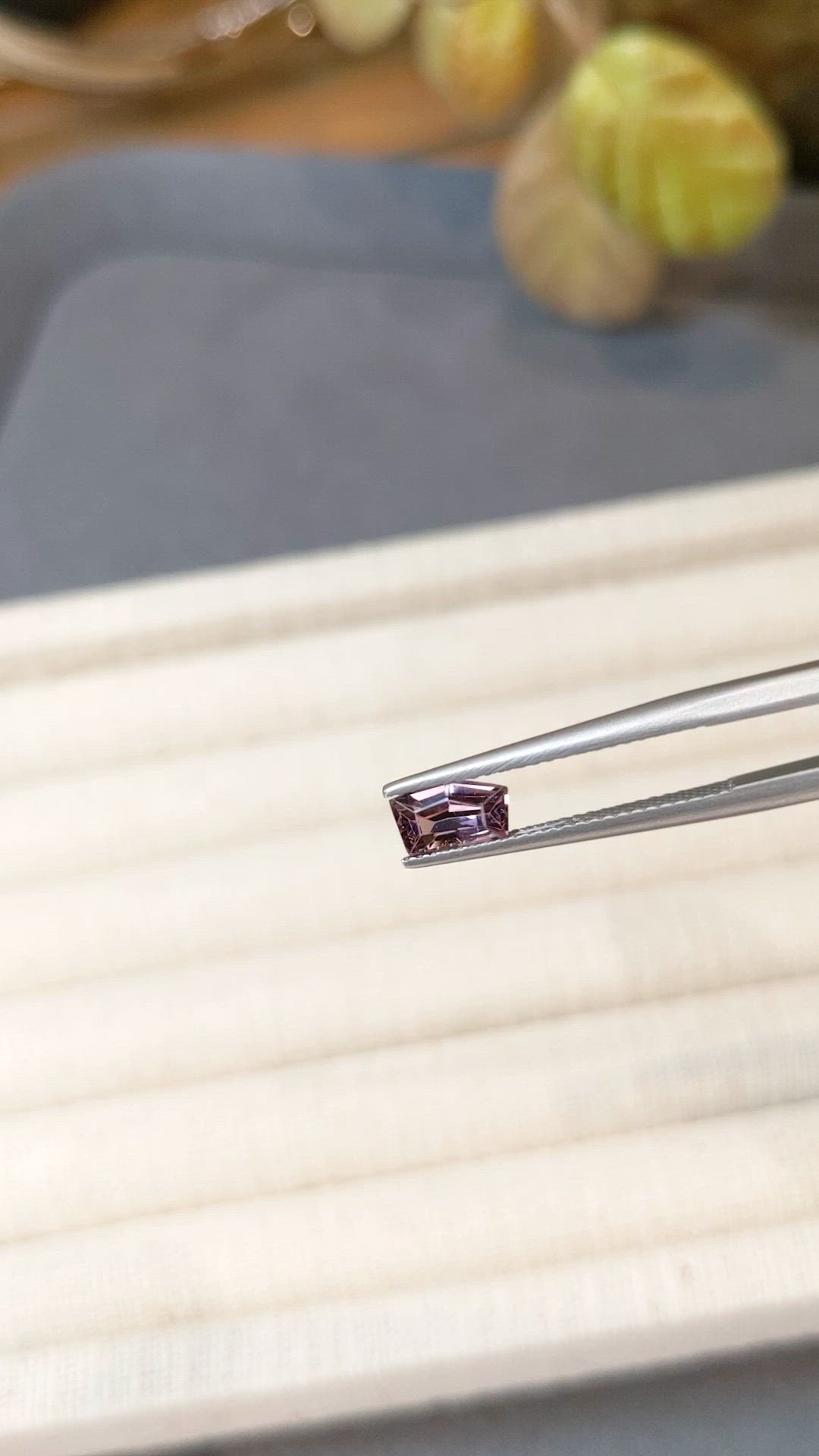 0.82 Ct. Pinkish Purple Spinel from Burma (Myanmar) Size Video