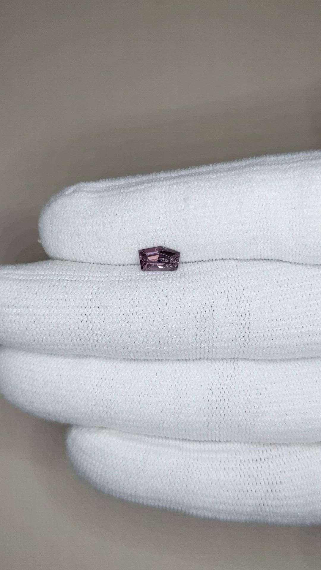 0.82 Ct. Pinkish Purple Spinel from Burma (Myanmar) Size Video