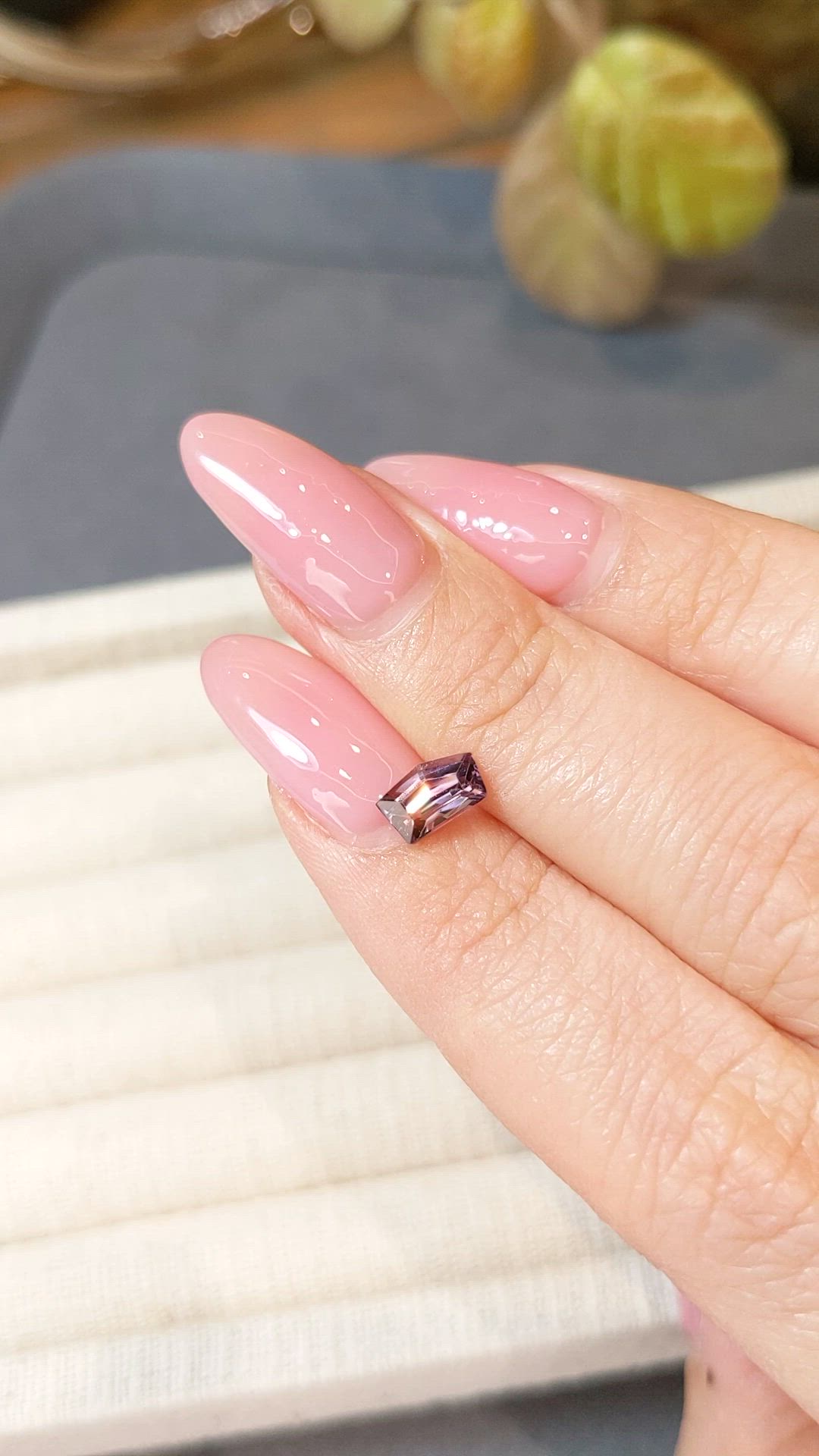 0.82 Ct. Pinkish Purple Spinel from Burma (Myanmar) Size Video