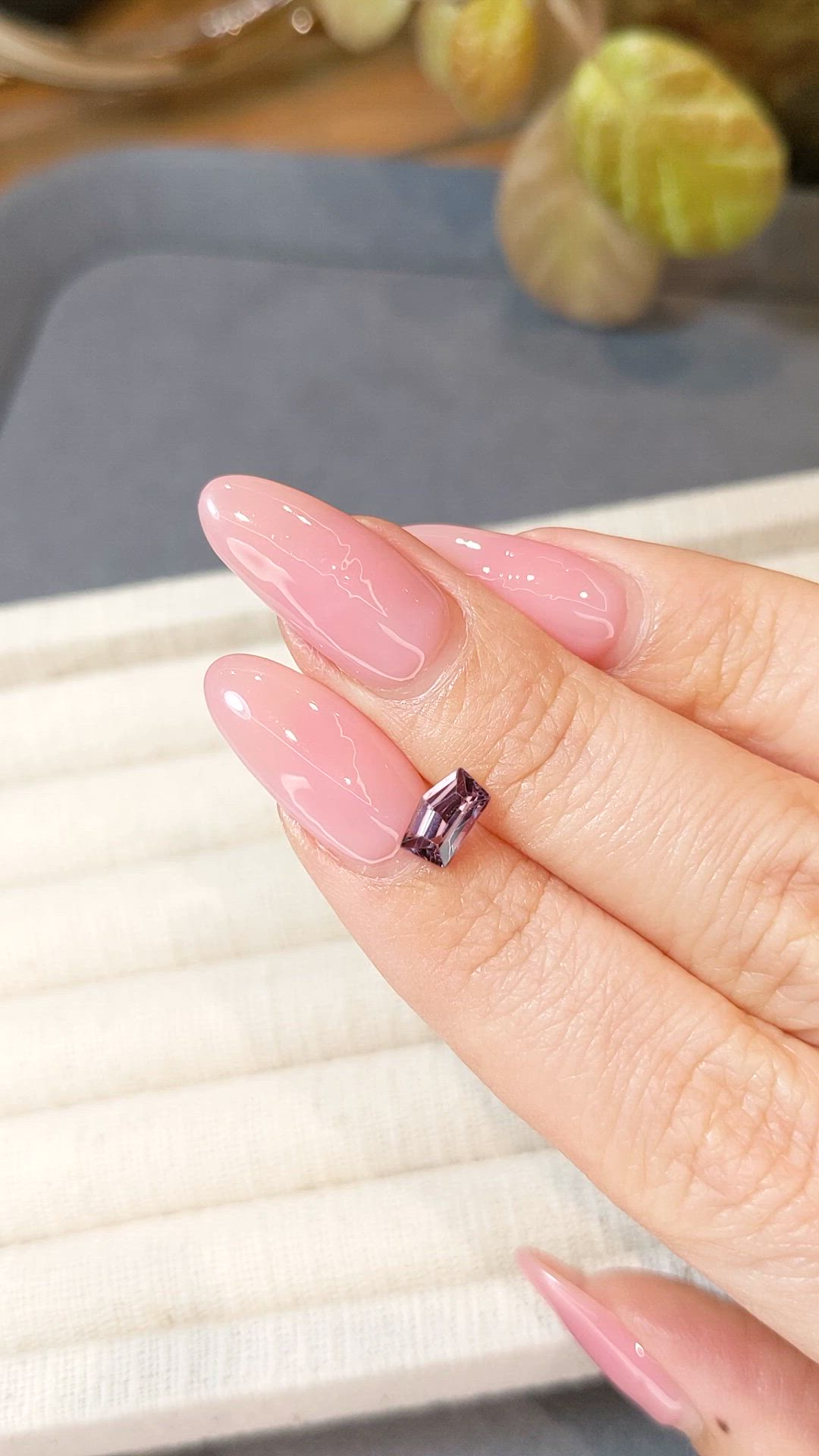 0.82 Ct. Pinkish Purple Spinel from Burma (Myanmar) Size Video