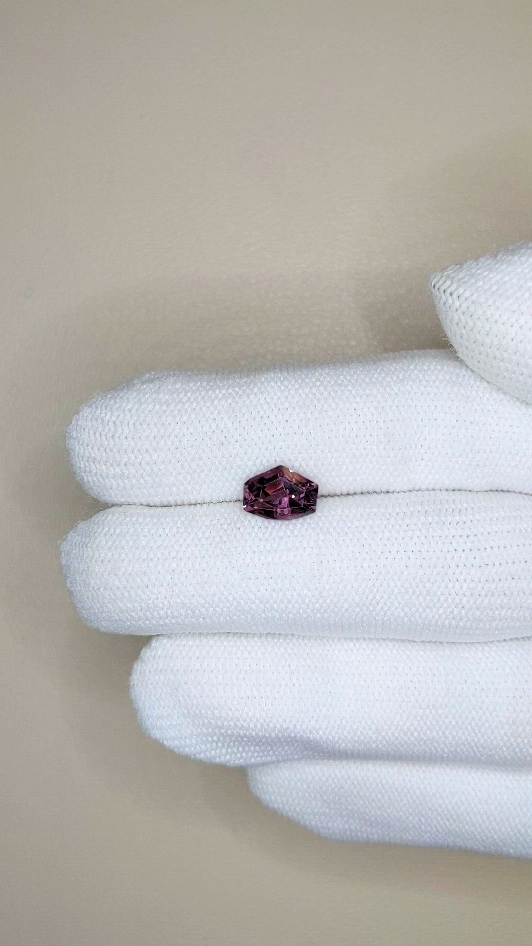 1.63 Ct. Pinkish Purple Spinel from Ceylon (Sri Lanka) Size Video