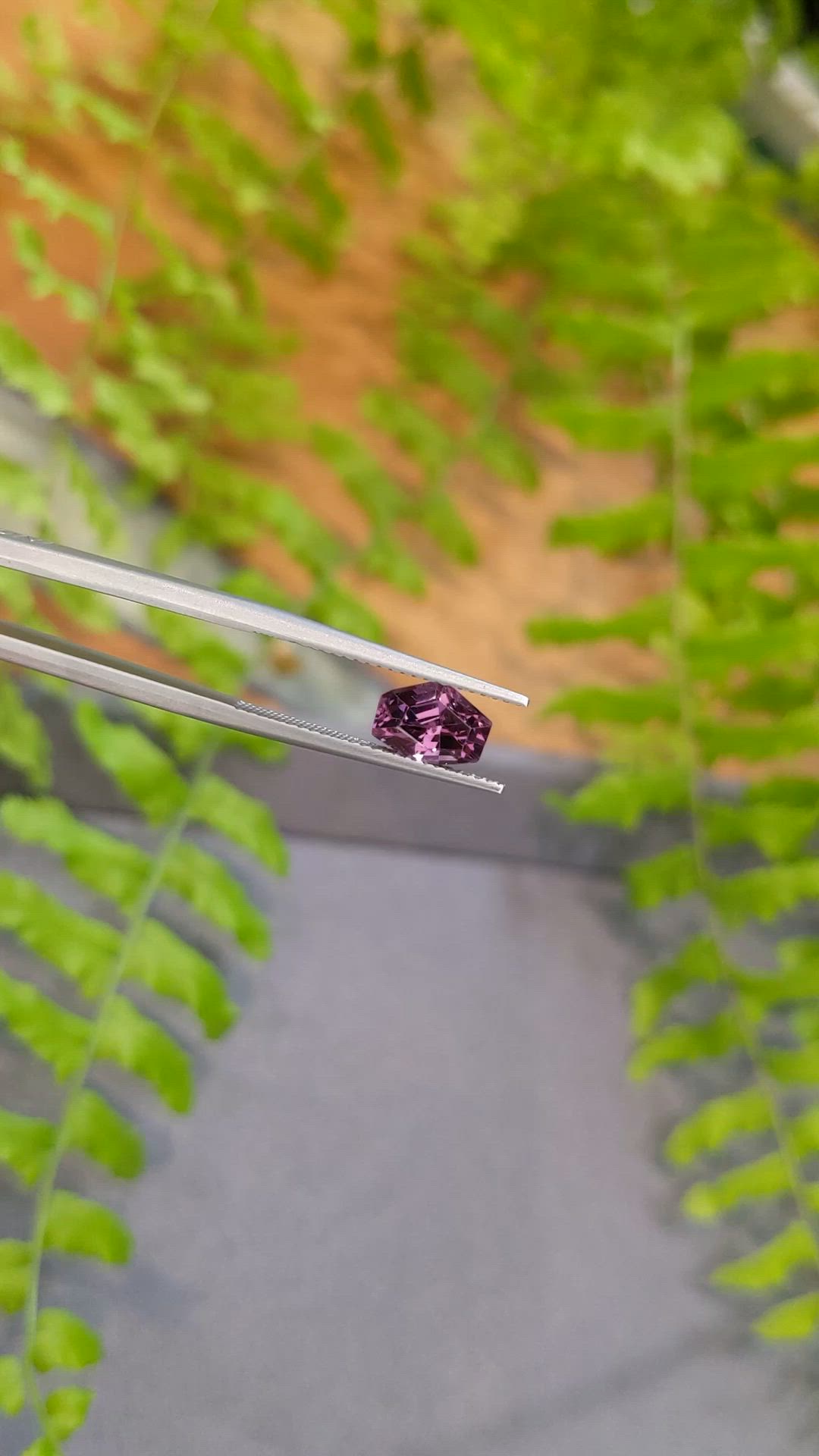 1.63 Ct. Pinkish Purple Spinel from Ceylon (Sri Lanka) Size Video