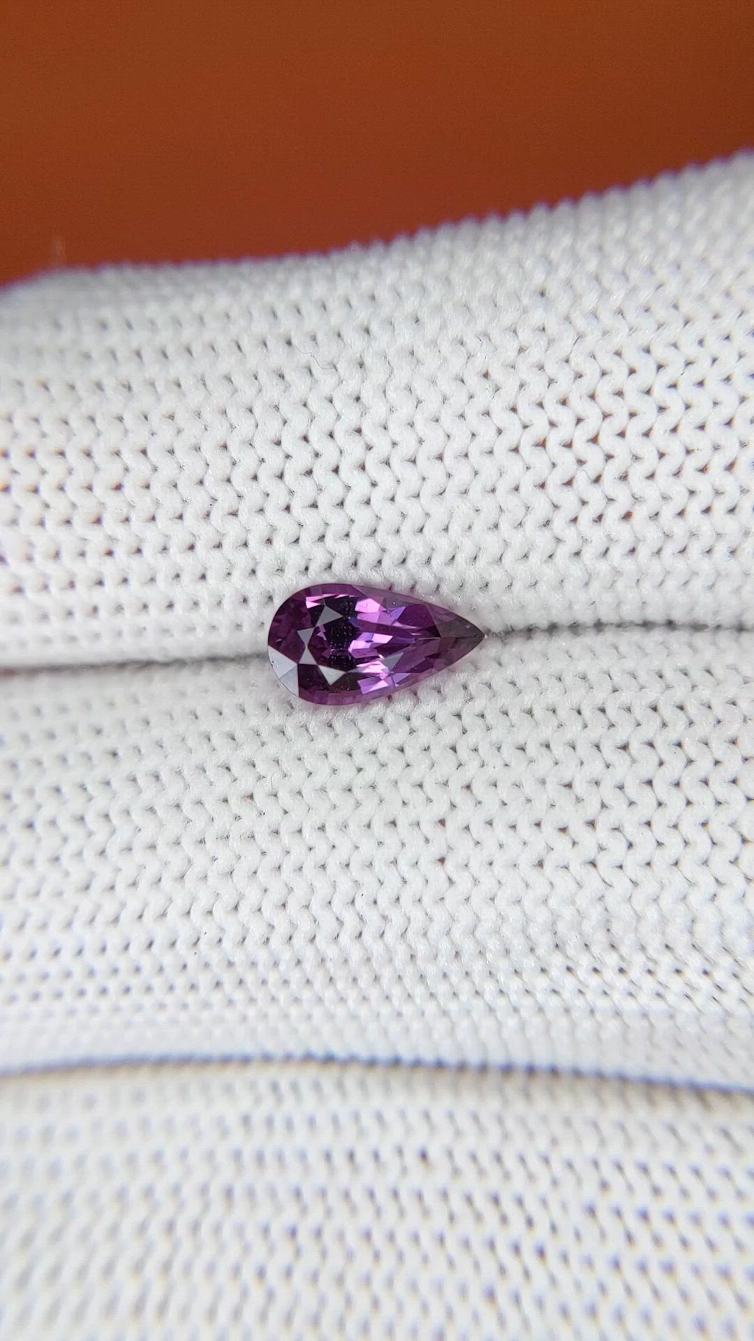 1.03 Ct. Pinkish Purple Rhodolite Garnet from Ceylon (Sri Lanka) Size Video