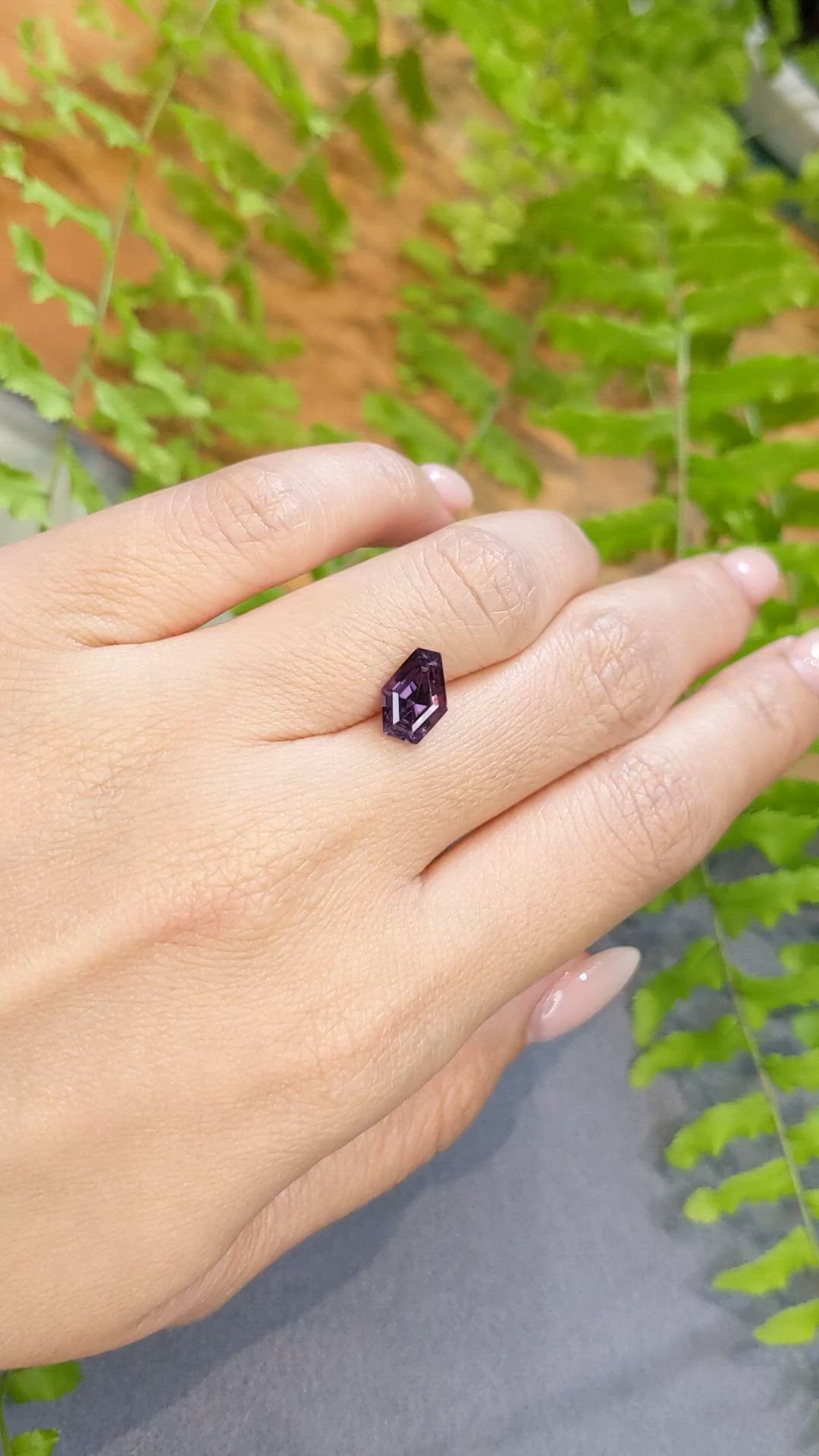 2.22 Ct. Purple Spinel from Burma (Myanmar) Size Video