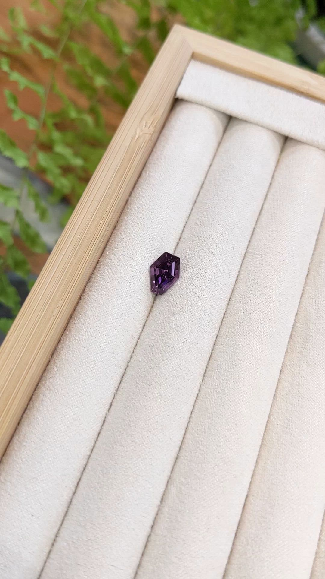 2.22 Ct. Purple Spinel from Burma (Myanmar) Size Video