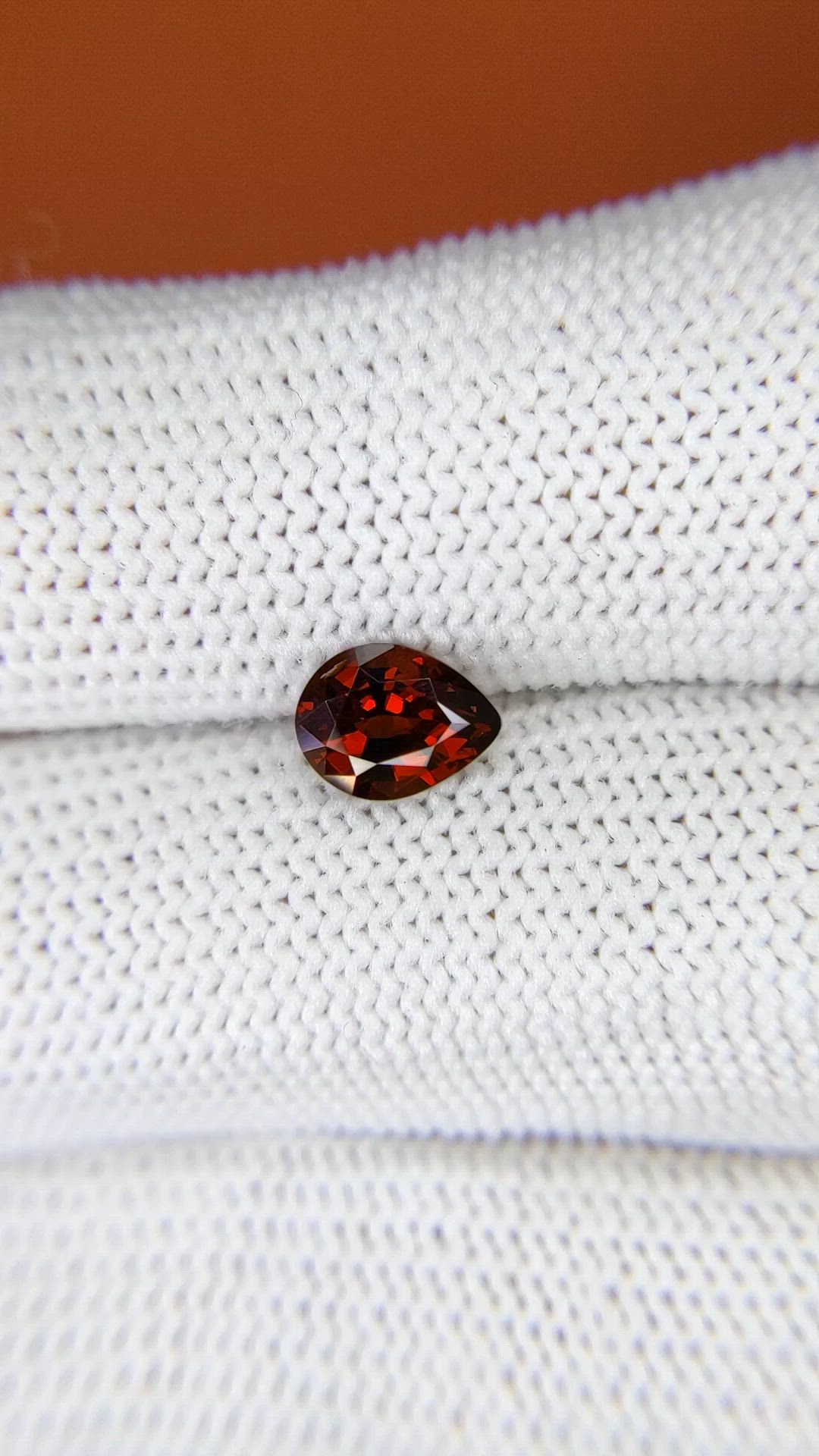 1.11 Ct. Orangish Red Garnet from Ceylon (Sri Lanka) Size Video