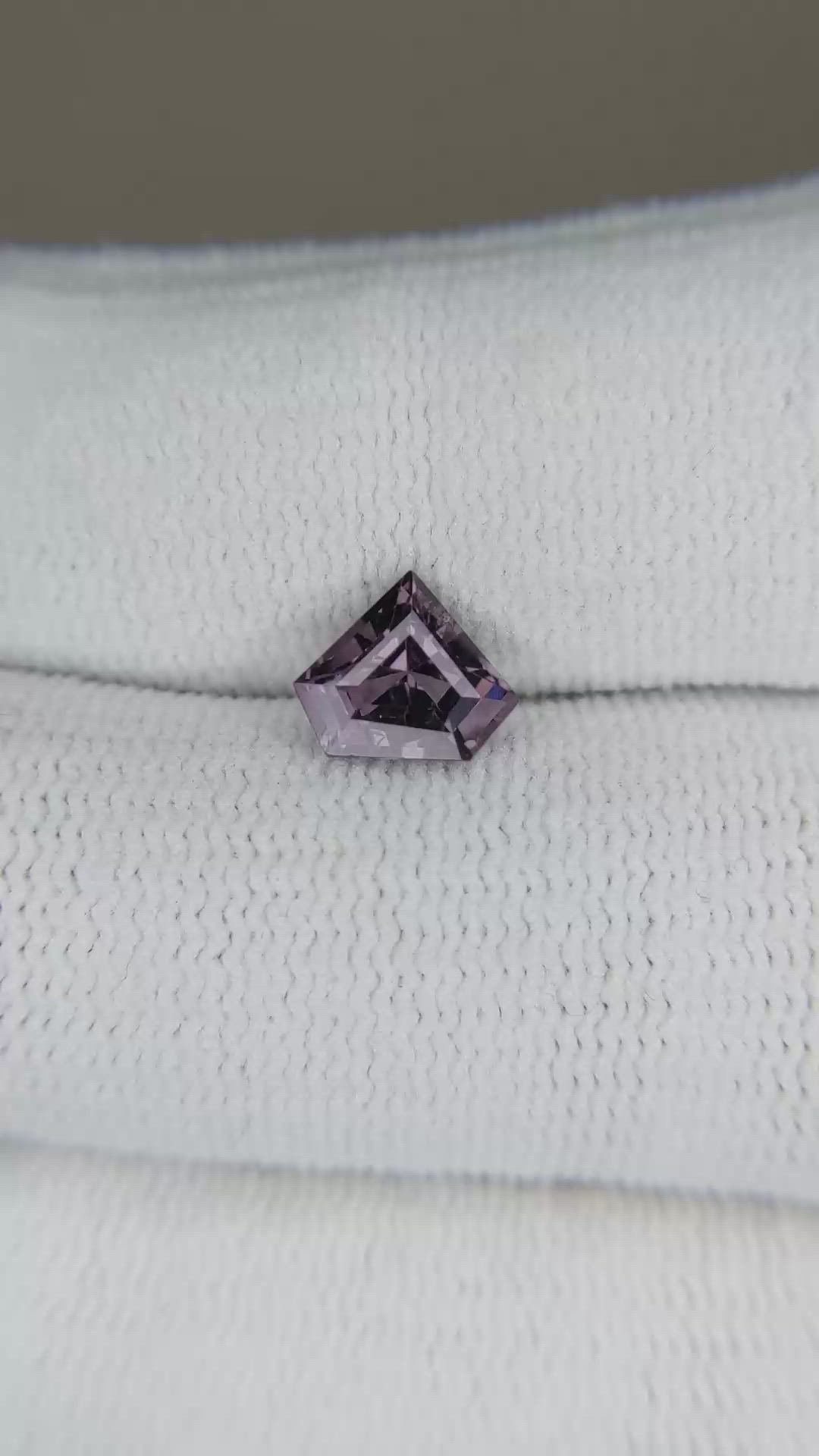 1.32 Ct. Pinkish Purple Spinel from Burma (Myanmar) Size Video