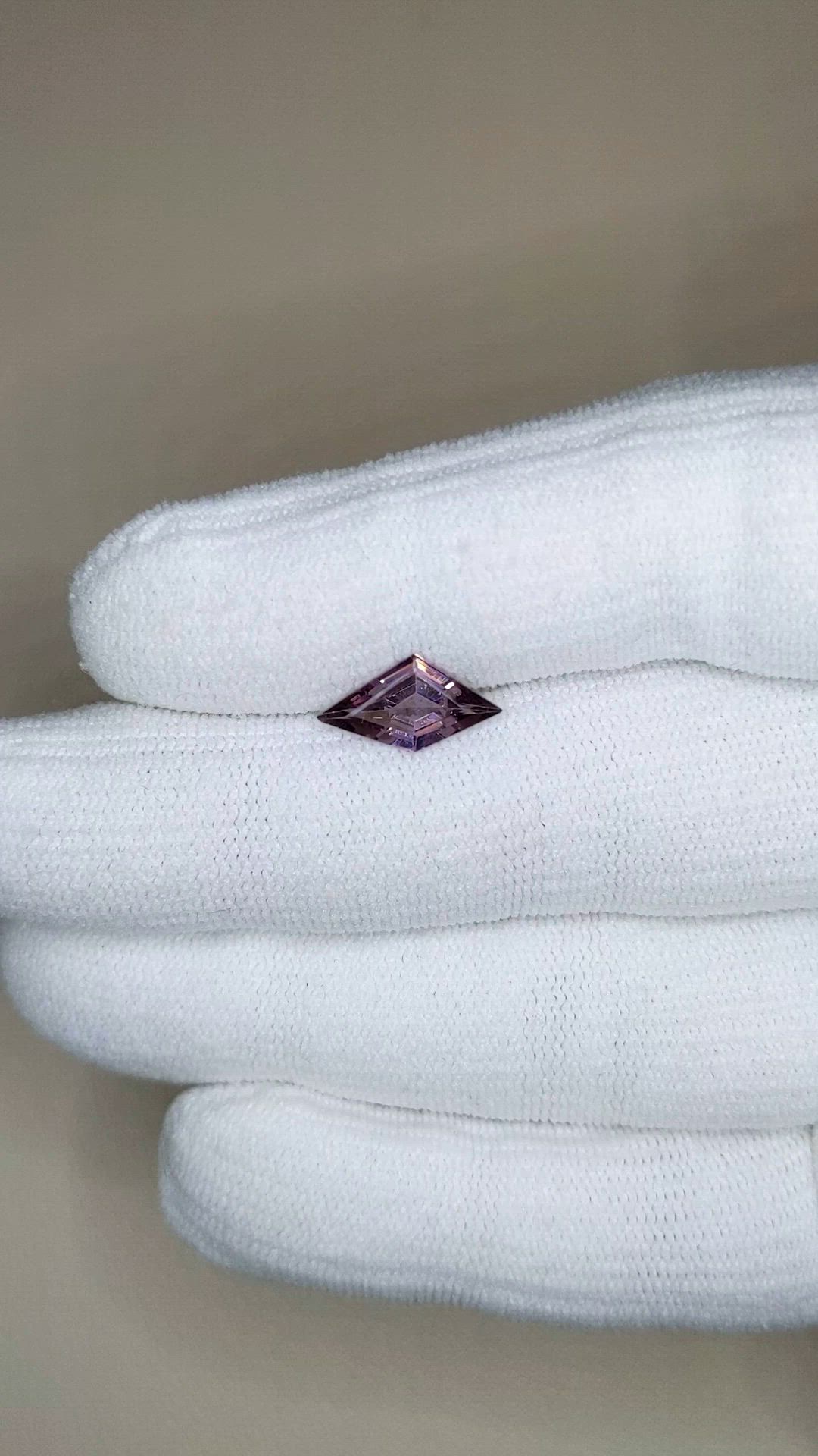 1.18 Ct. Pinkish Purple Spinel from Burma (Myanmar) Size Video