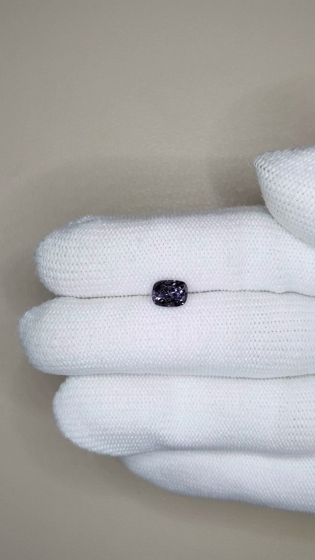 1.29 Ct. Bluish Purple Spinel from Burma (Myanmar) Size Video