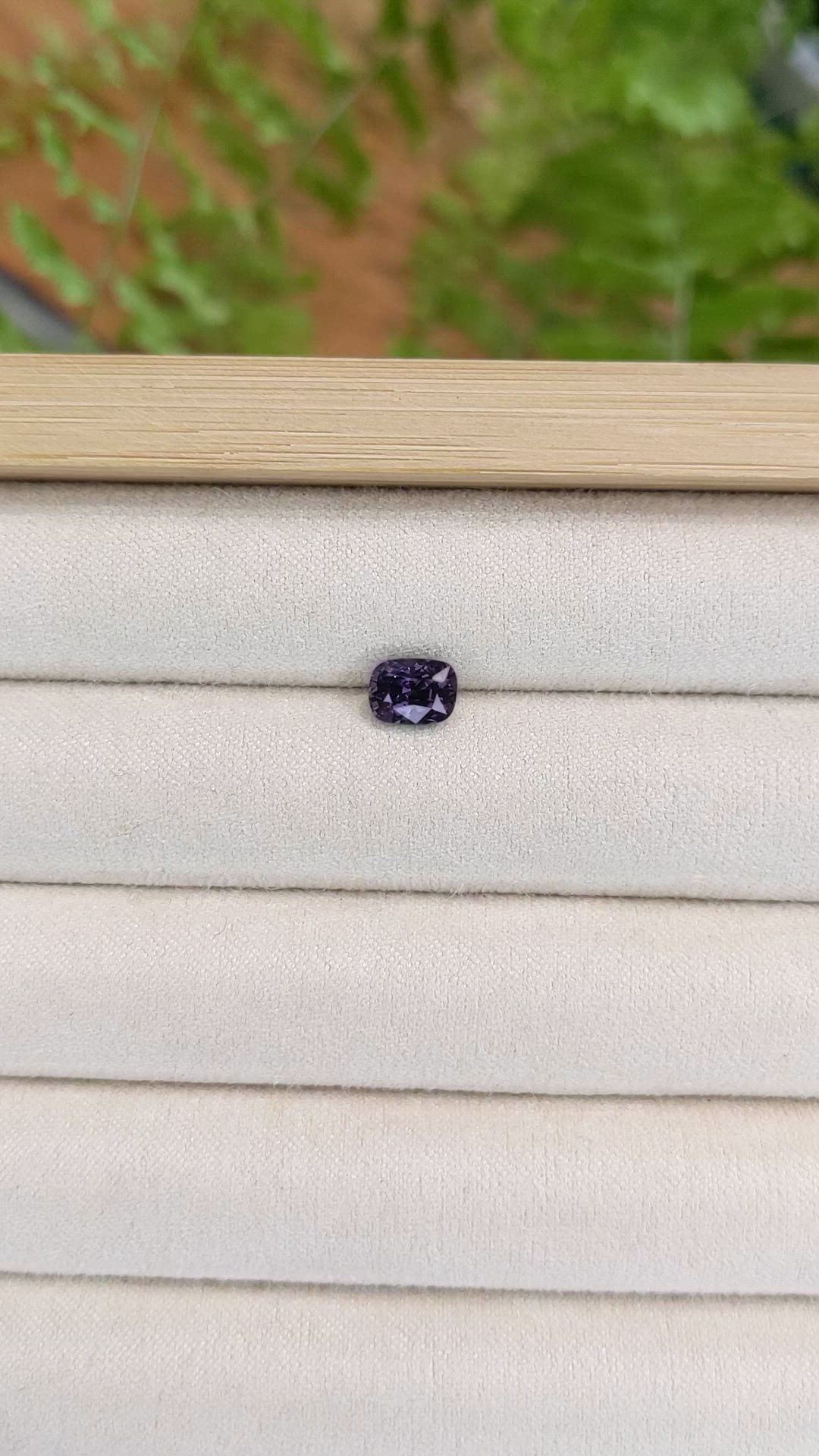 1.29 Ct. Bluish Purple Spinel from Burma (Myanmar) Size Video