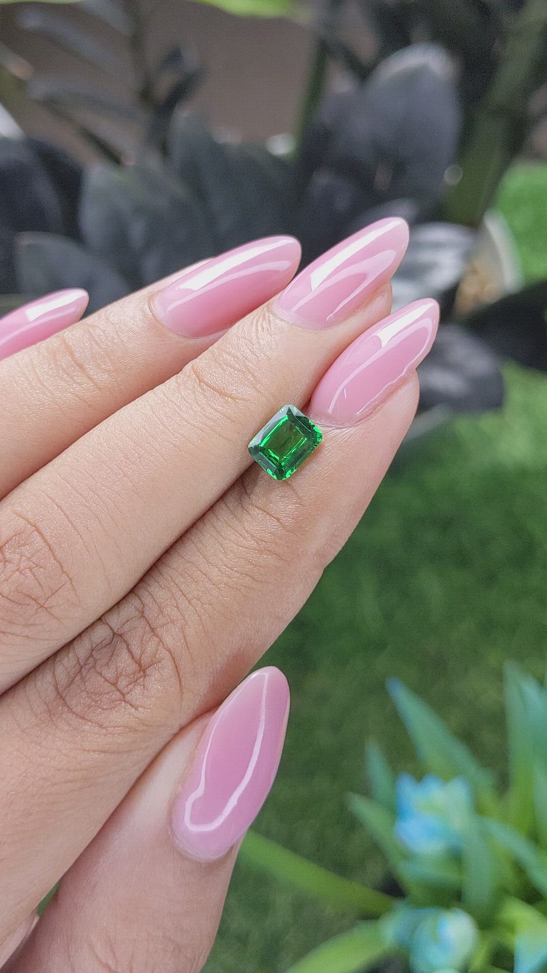 1.01 Ct. Tsavorite Garnet from Tanzania Size Video