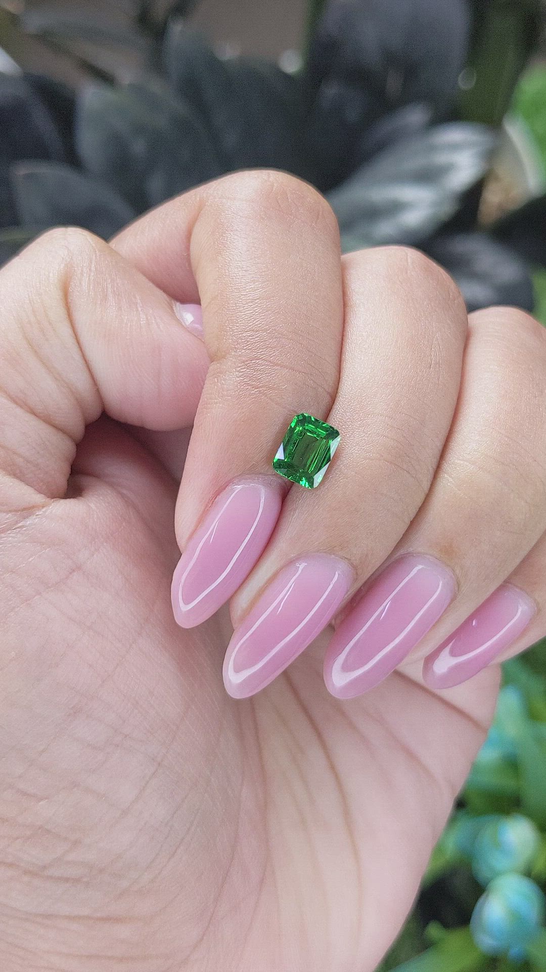 1.01 Ct. Tsavorite Garnet from Tanzania Size Video