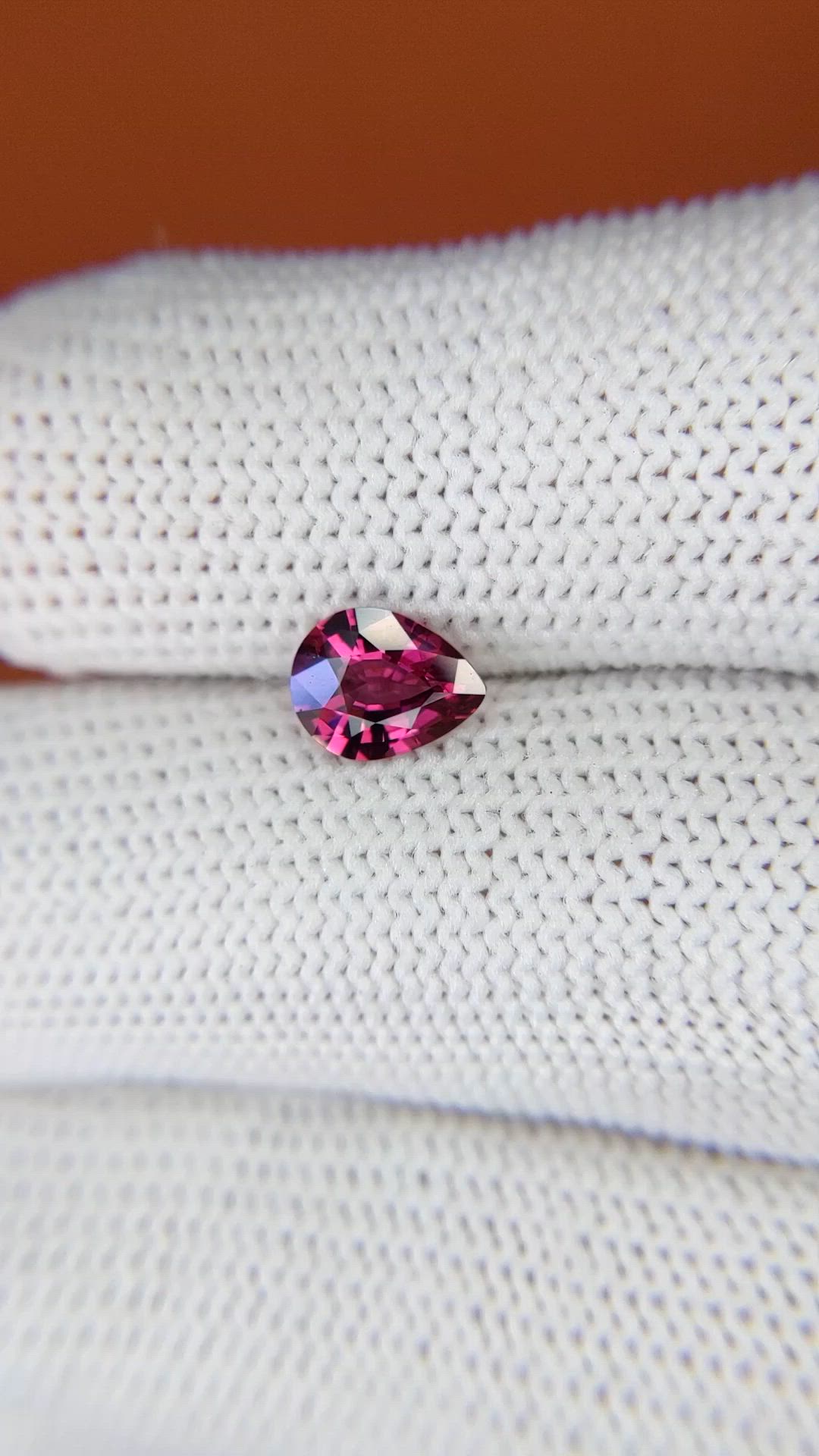 0.90 Ct. Purplish Pink Rhodolite Garnet from Ceylon (Sri Lanka) Size Video